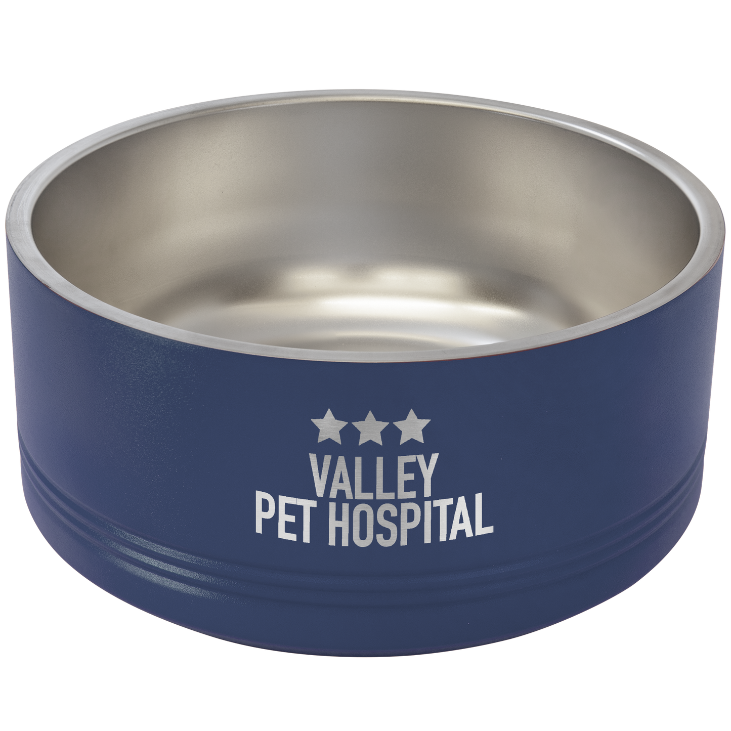 Navy Blue 64 oz Large Pet Bowl - Personalized