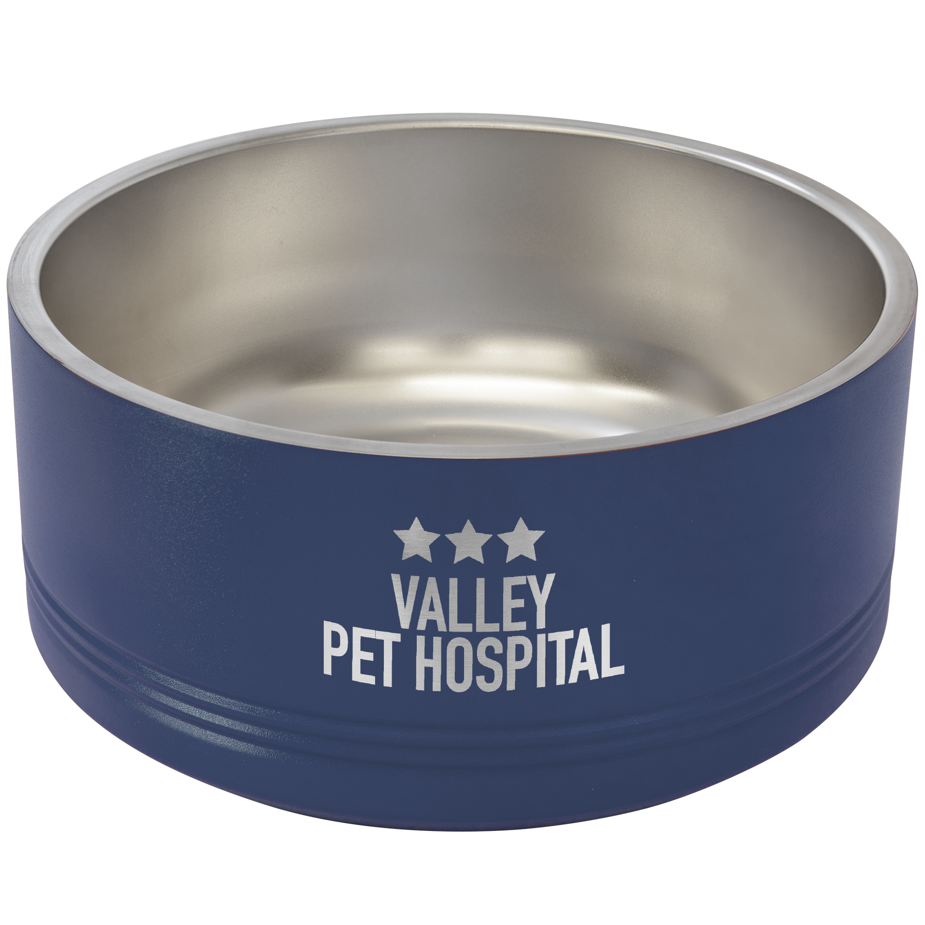 Navy Blue 64 oz Large Pet Bowl - Personalized
