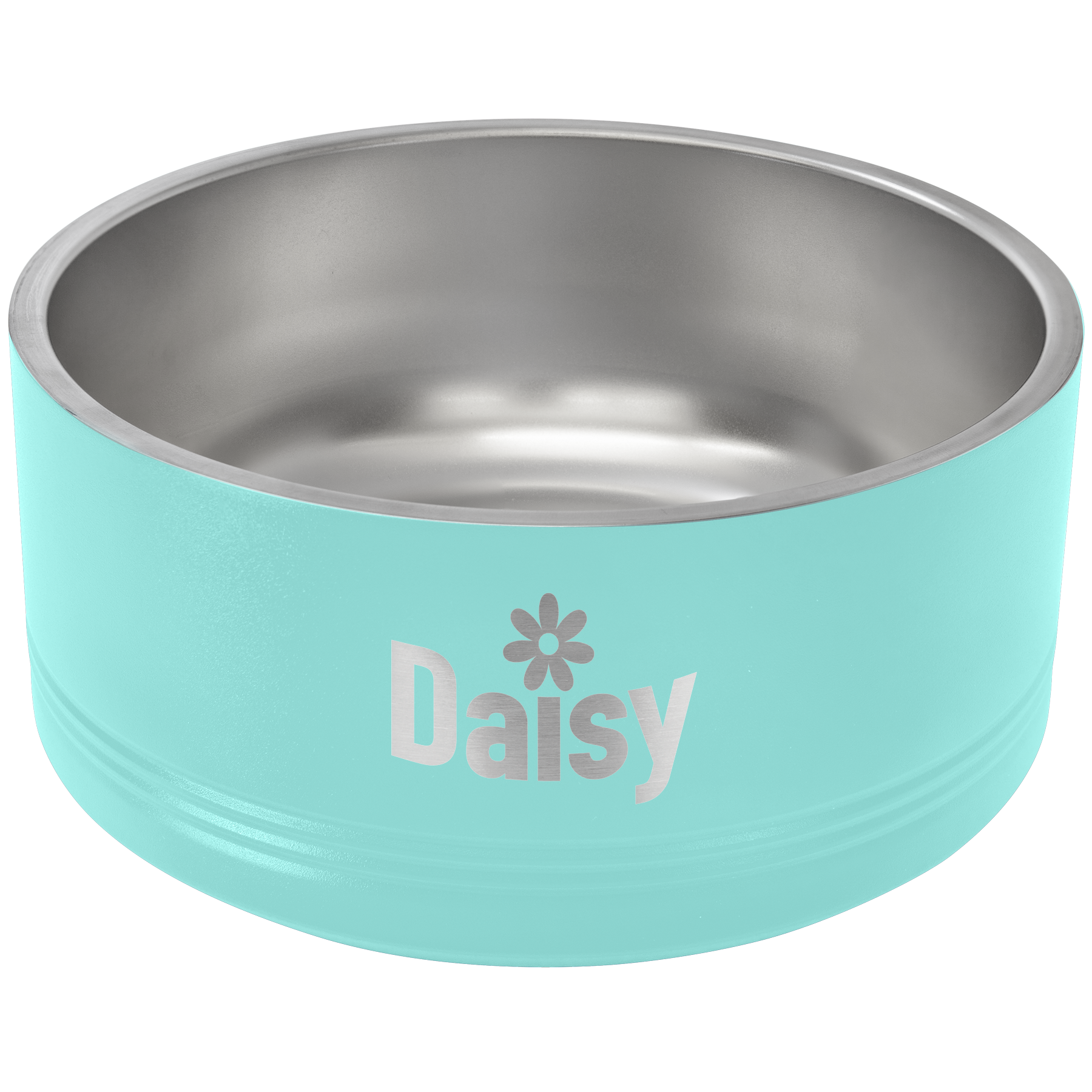 Teal 64 oz Large Pet Bowl - Personalized
