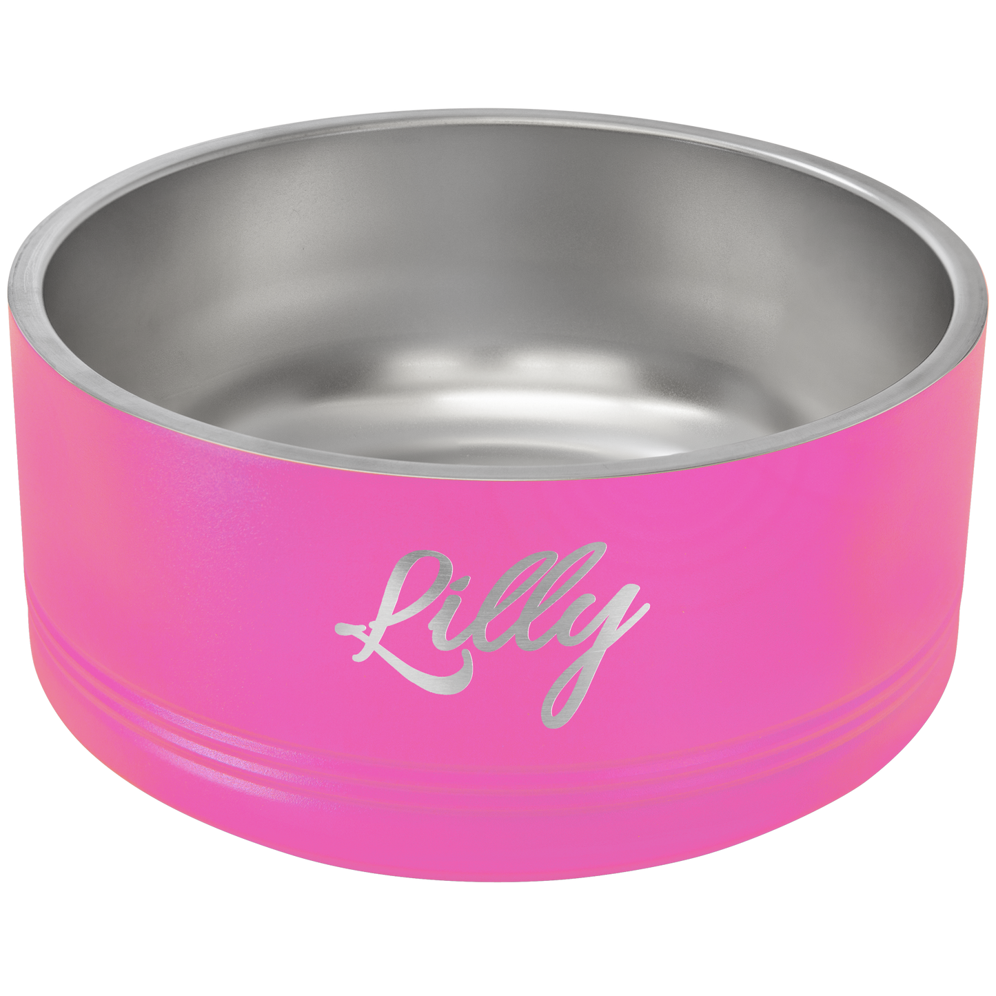 Pink 64 oz Large Pet Bowl - Personalized