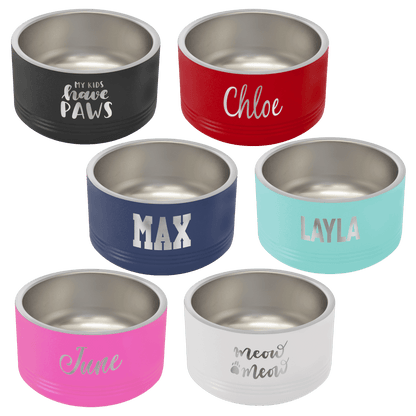 18 oz Small Pet Bowl - Personalized - 6 Color Available