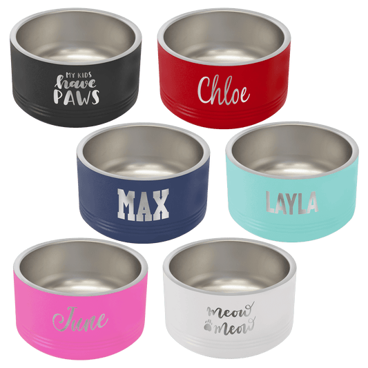 18 oz Small Pet Bowl - Personalized - 6 Color Available