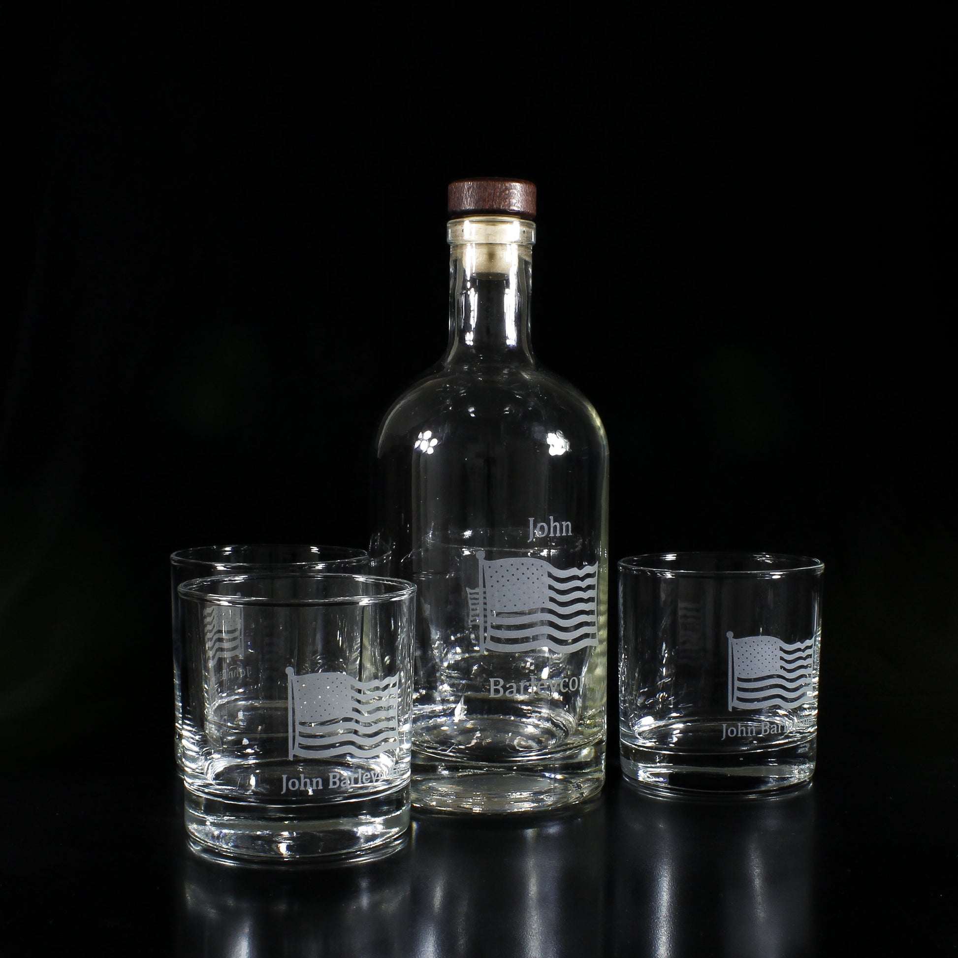 Whisky Decanter with 4 glasses | Personalized Whisky Set Decade Awards