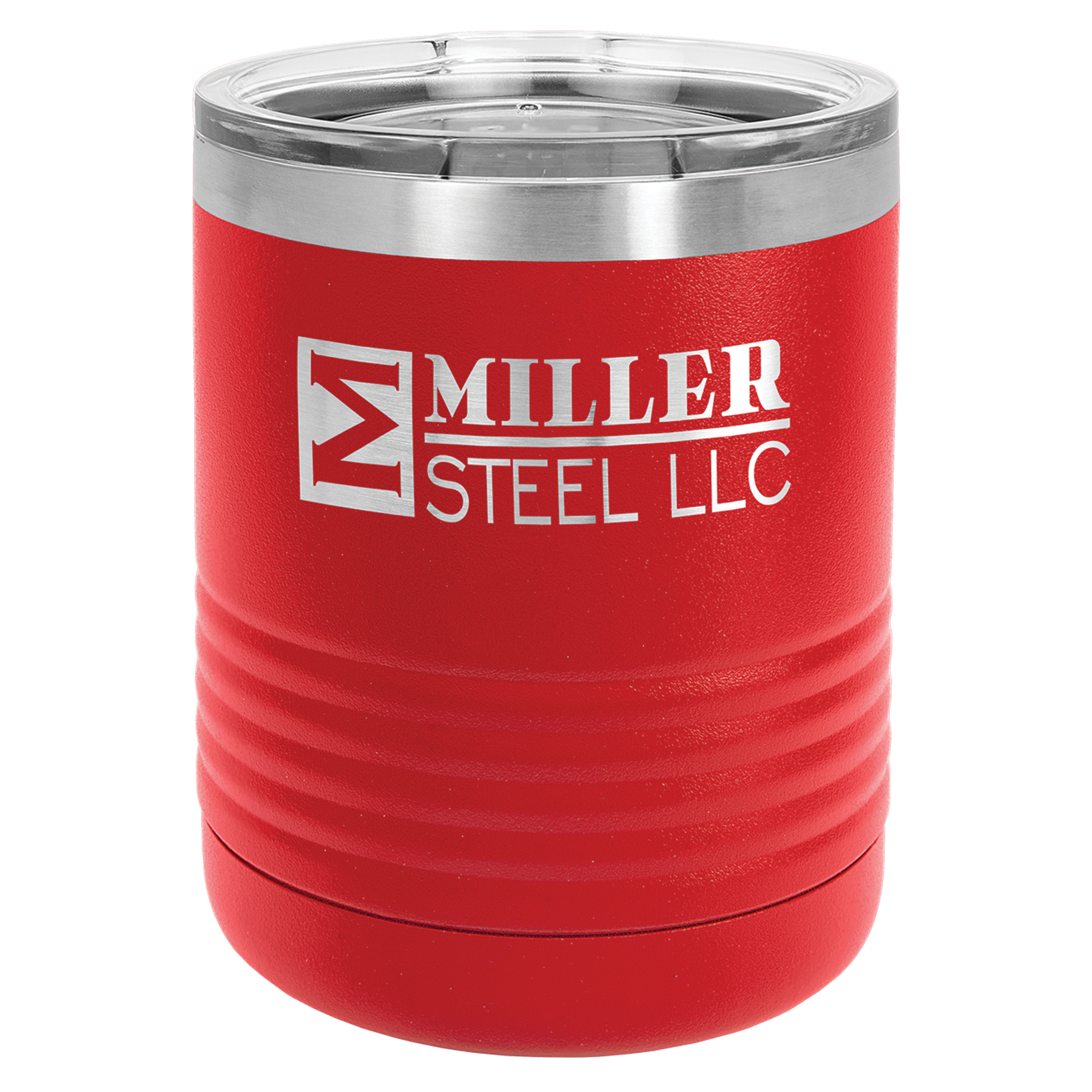 Red 10 oz Vacuum Insulated Travel Mug with Slider Lid - Personalized