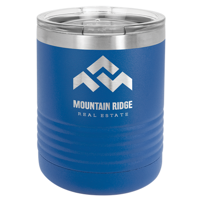 Royal Blue 10 oz Vacuum Insulated Travel Mug with Slider Lid - Personalized