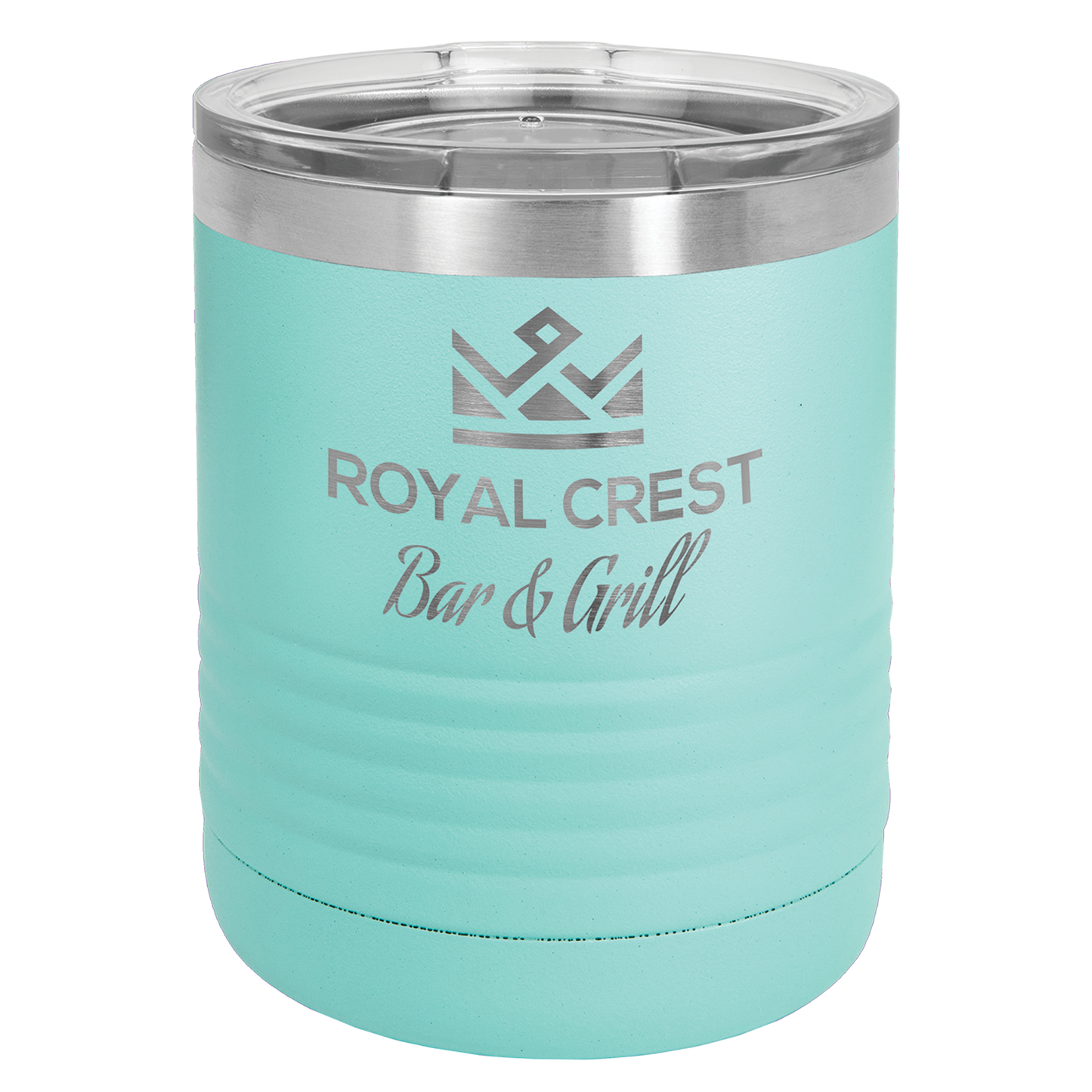 Teal Blue 10 oz Vacuum Insulated Travel Mug with Slider Lid - Personalized