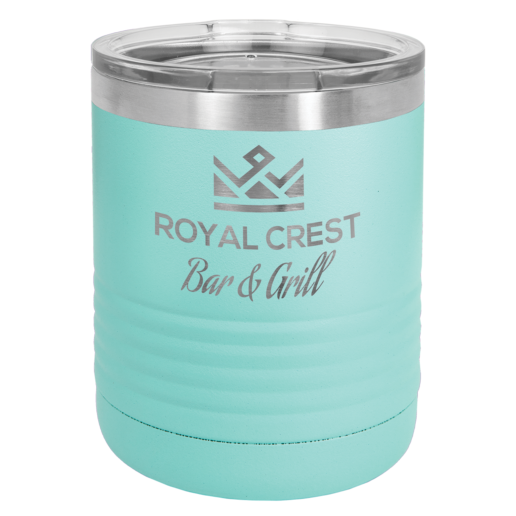 Teal Blue 10 oz Vacuum Insulated Travel Mug with Slider Lid - Personalized