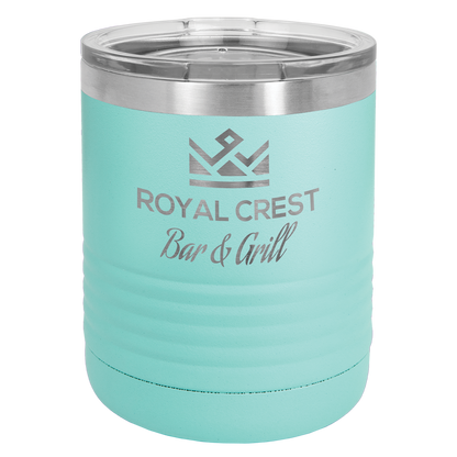 Teal Blue 10 oz Vacuum Insulated Travel Mug with Slider Lid - Personalized
