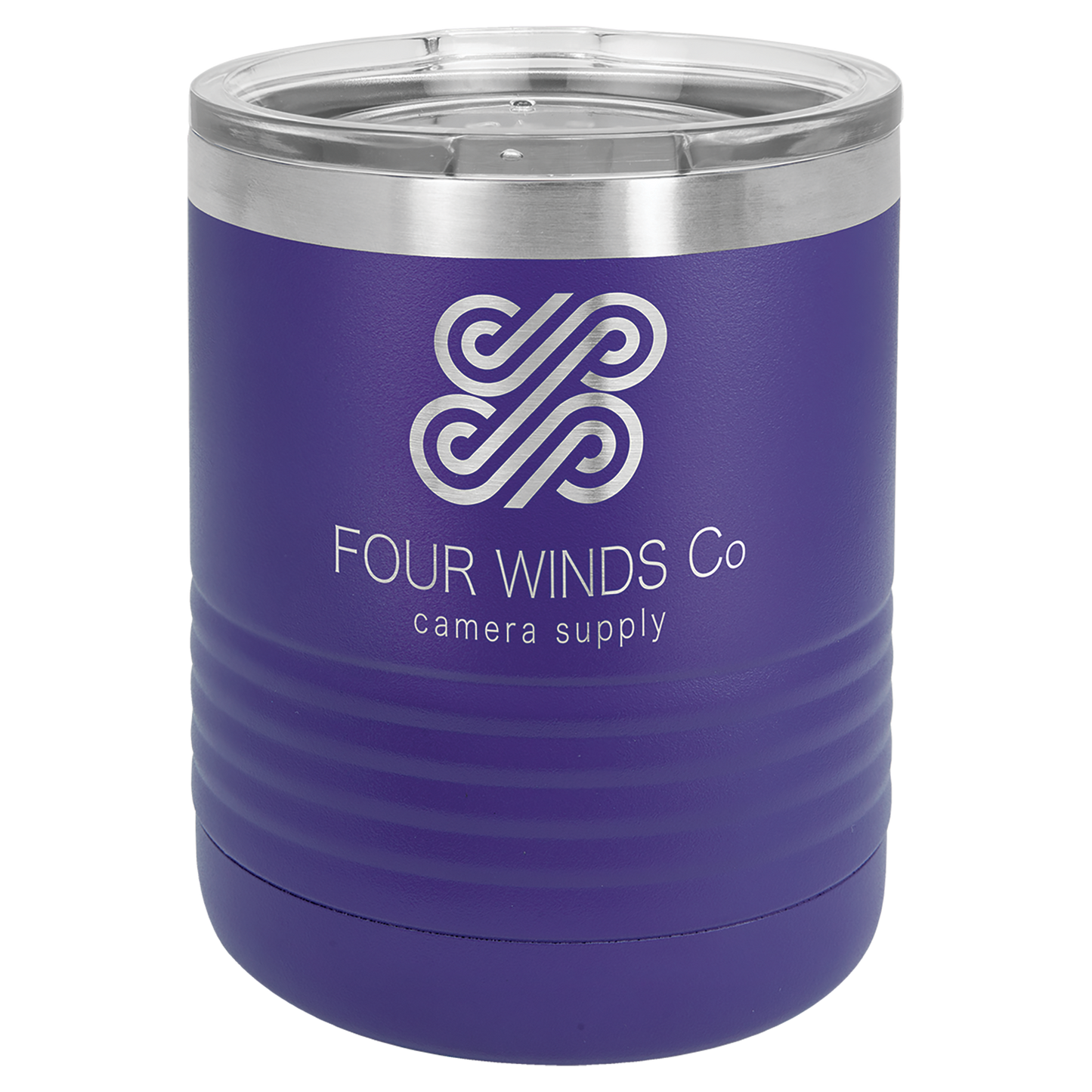 Purple 10 oz Vacuum Insulated Travel Mug with Slider Lid - Personalized