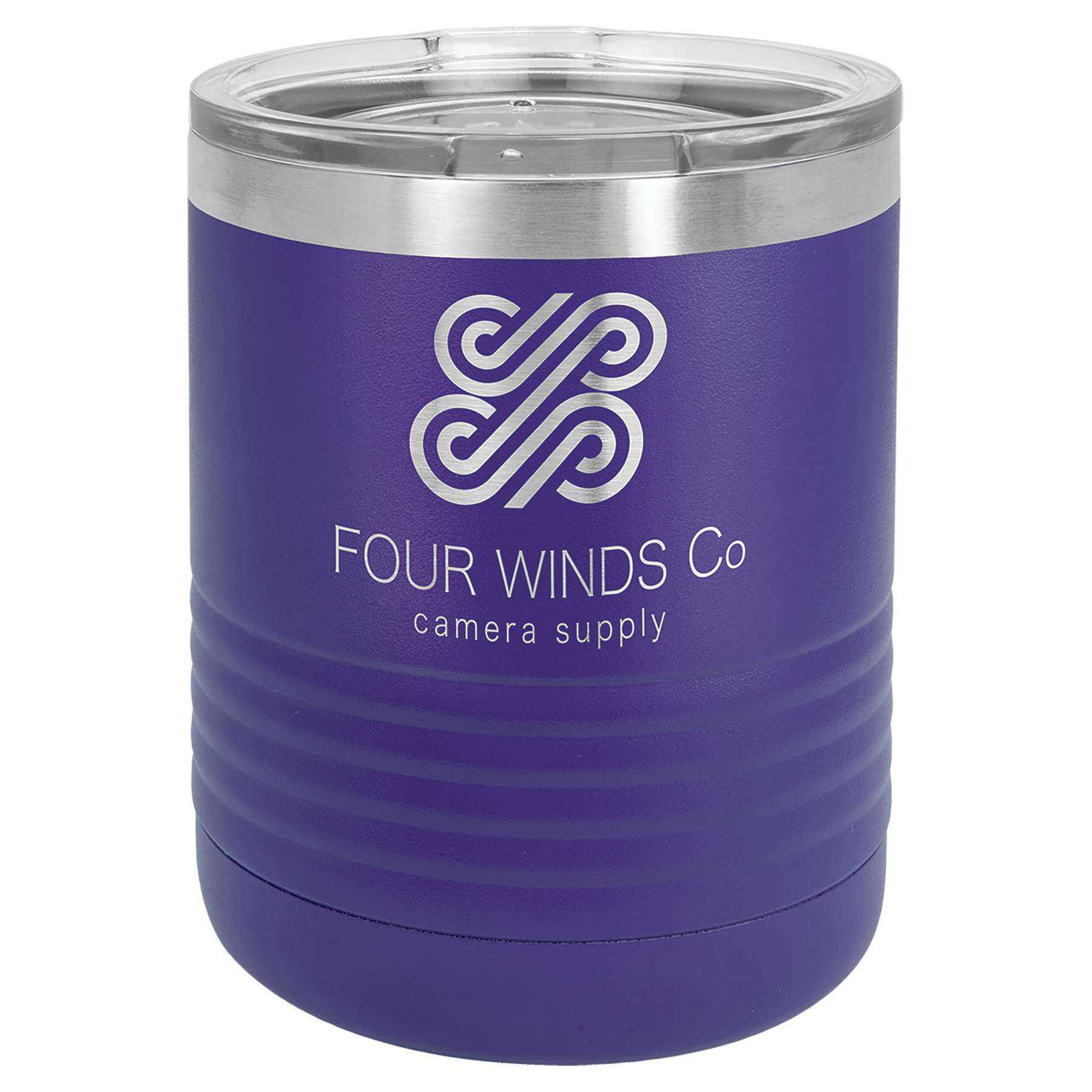 Purple 10 oz Vacuum Insulated Travel Mug with Slider Lid - Personalized