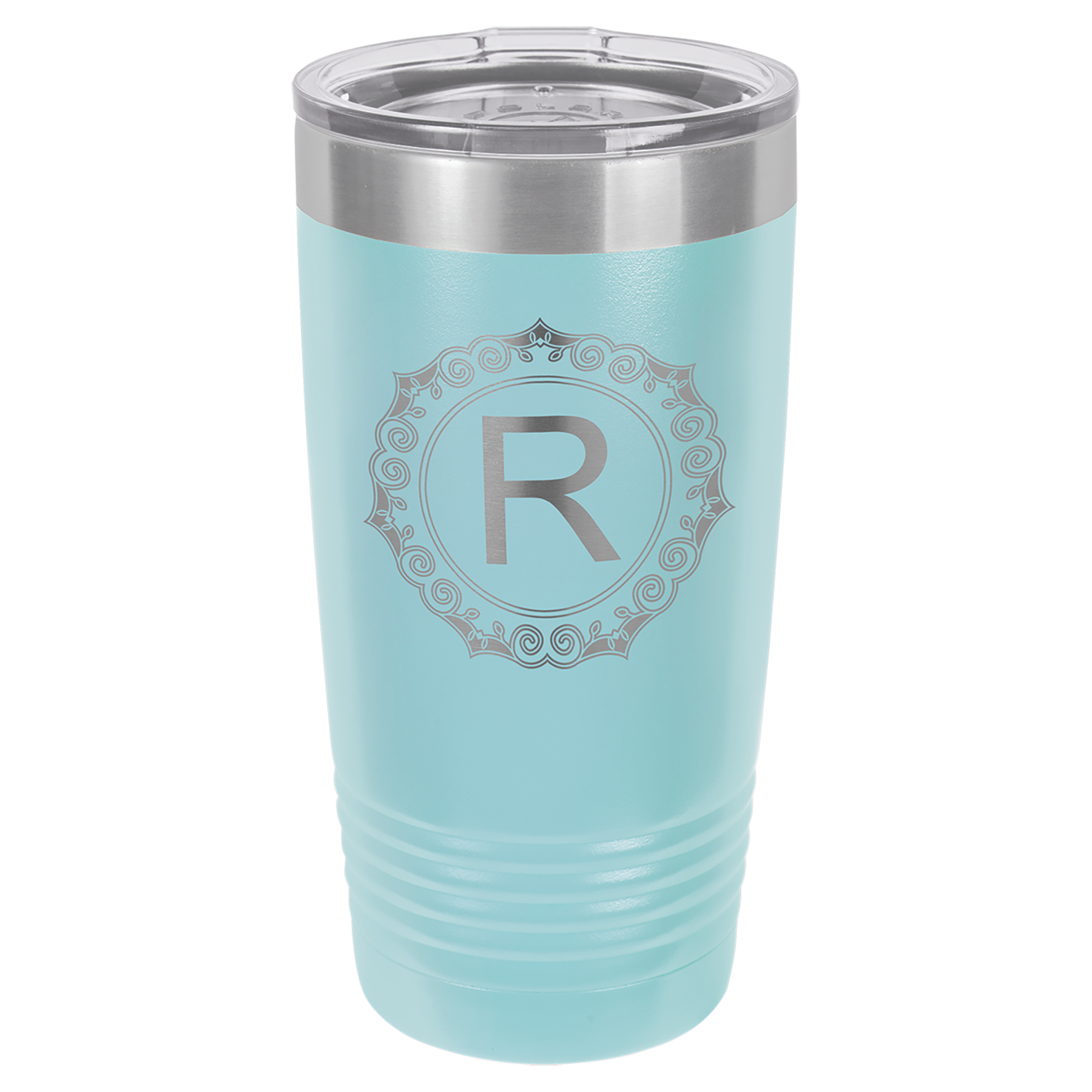 Light Blue 20 oz. Ringneck Vacuum Insulated Tumbler w/Lid - Personalized