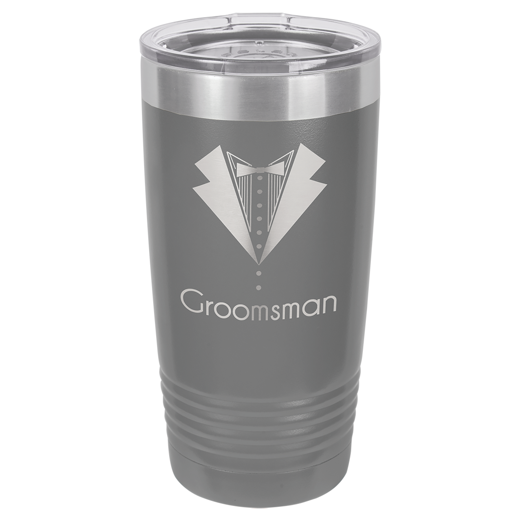 Dark Gray 20 oz. Ringneck Vacuum Insulated Tumbler w/Lid - Personalized