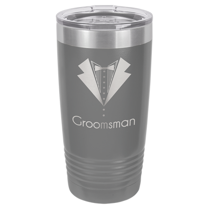 Dark Gray 20 oz. Ringneck Vacuum Insulated Tumbler w/Lid - Personalized