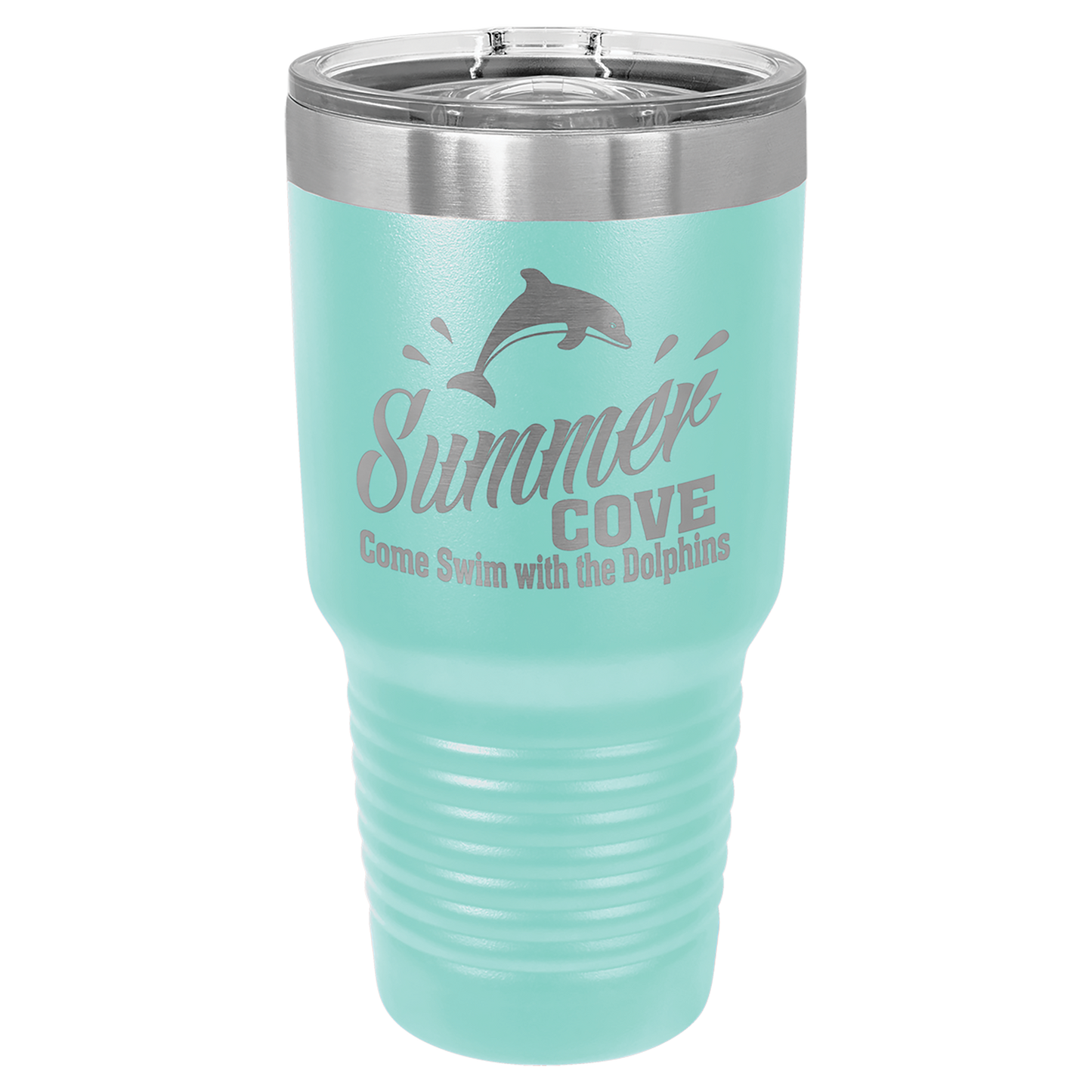 Teal Blue 30 oz. Insulated Ringneck Tumbler with Slider Lid 