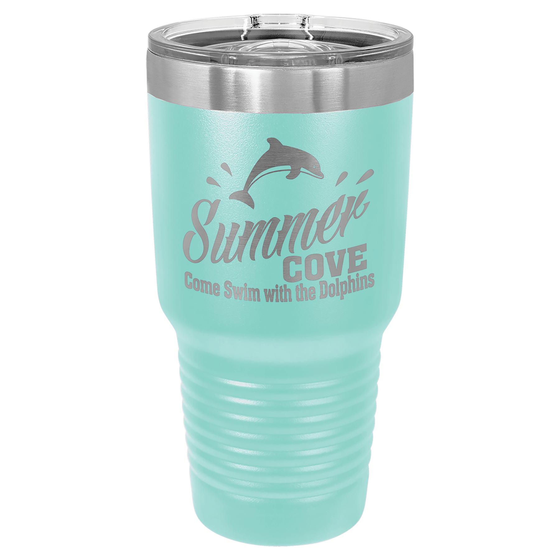 Teal Blue 30 oz. Insulated Ringneck Tumbler with Slider Lid 