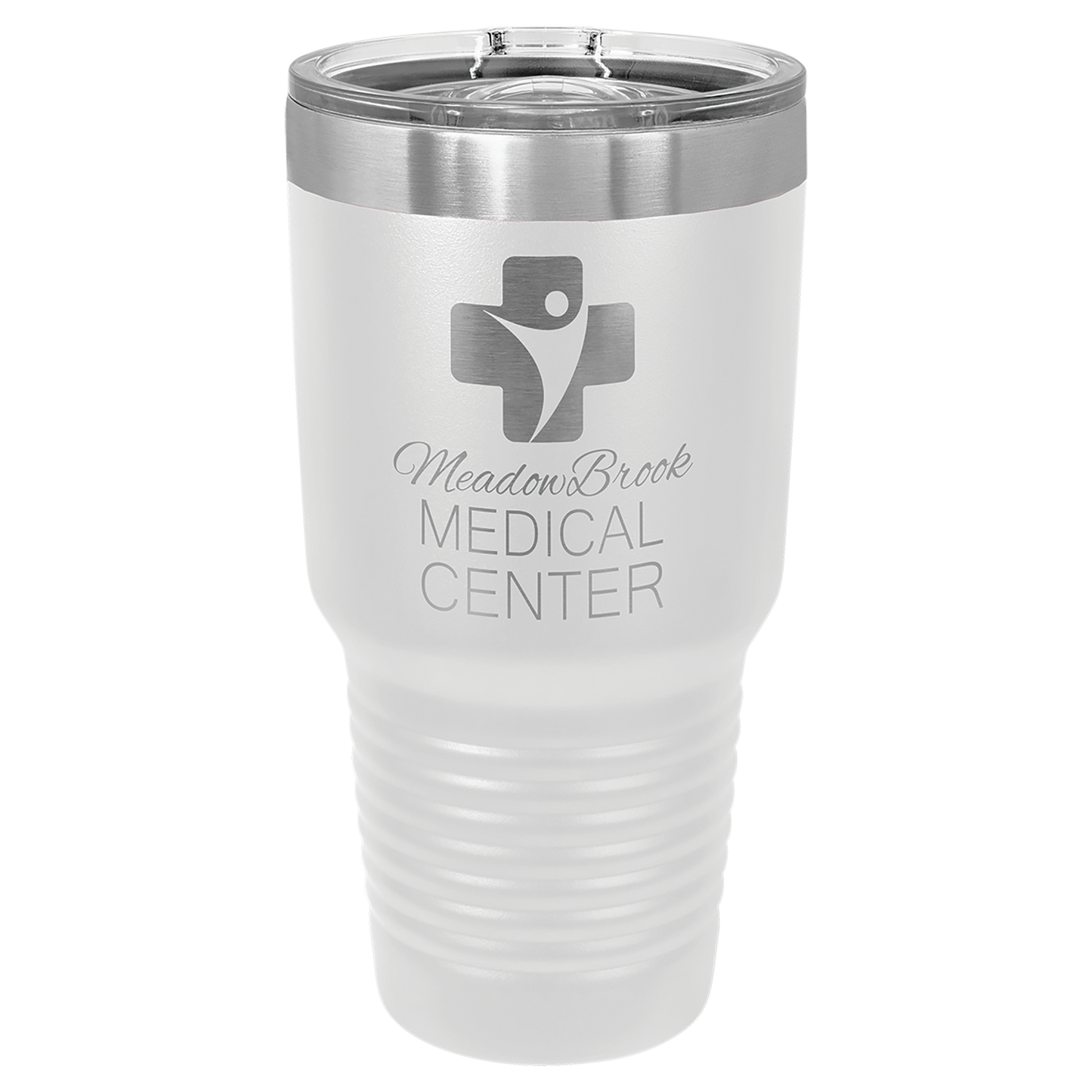 White 30 oz. Insulated Ringneck Tumbler with Slider Lid 