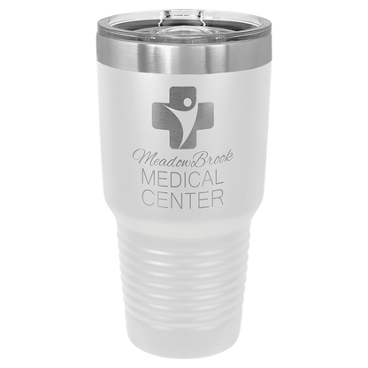 White 30 oz. Insulated Ringneck Tumbler with Slider Lid 