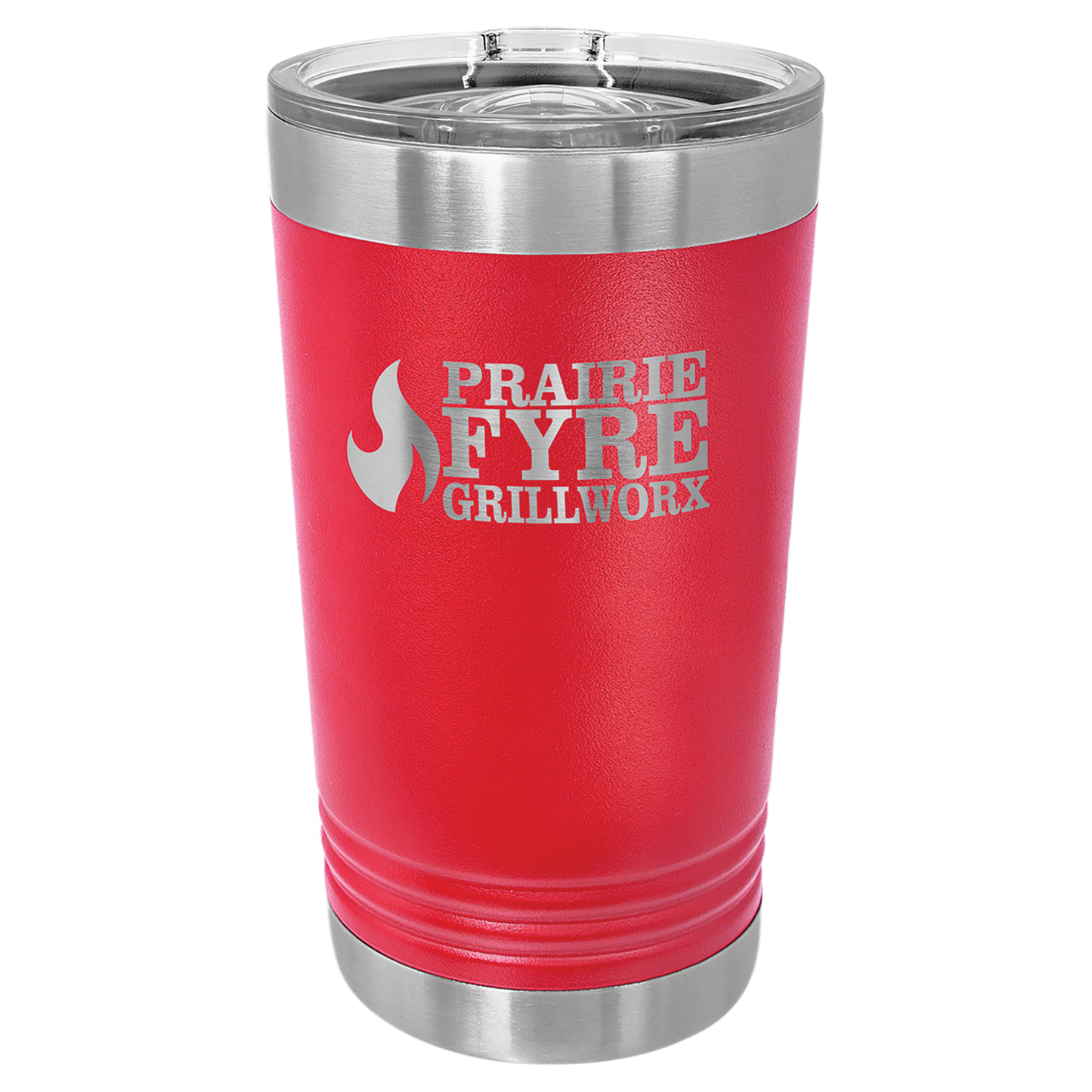 Red 16 oz Vacuum Insulated Pint with Slider Lid - Personalized