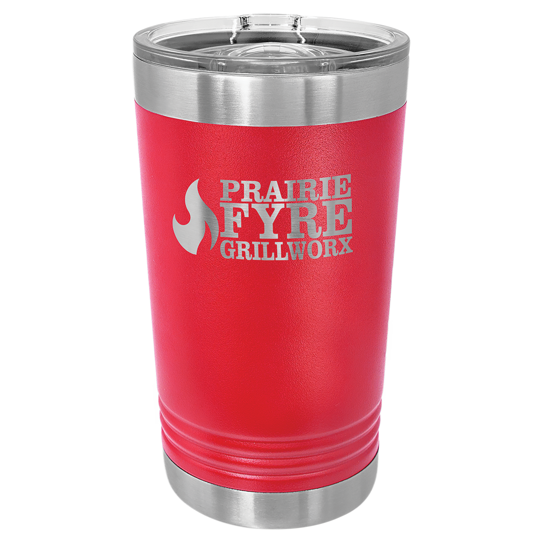 Red 16 oz Vacuum Insulated Pint with Slider Lid - Personalized