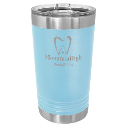 Light Blue 16 oz Vacuum Insulated Pint with Slider Lid - Personalized