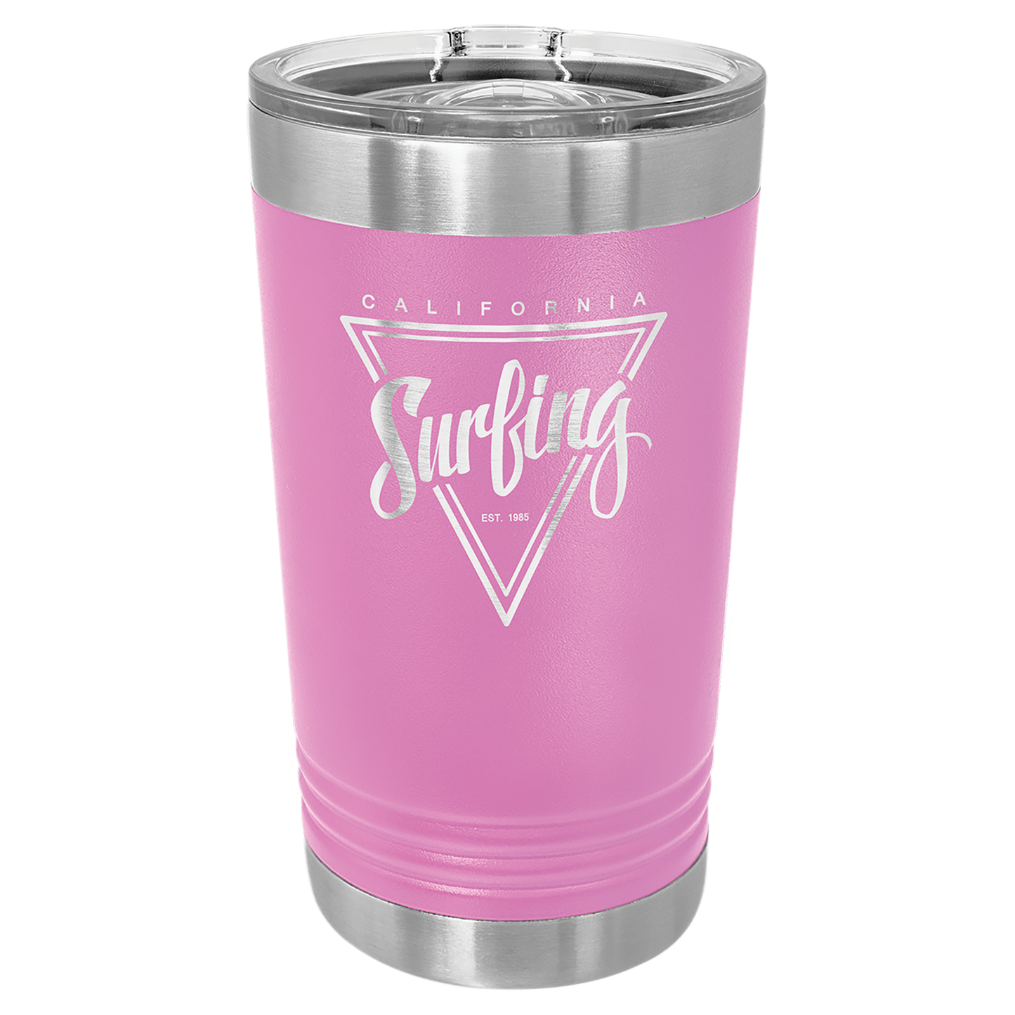 Light Purple 16 oz Vacuum Insulated Pint with Slider Lid - Personalized