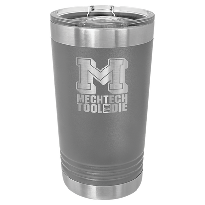 Dark Gray 16 oz Vacuum Insulated Pint with Slider Lid - Personalized