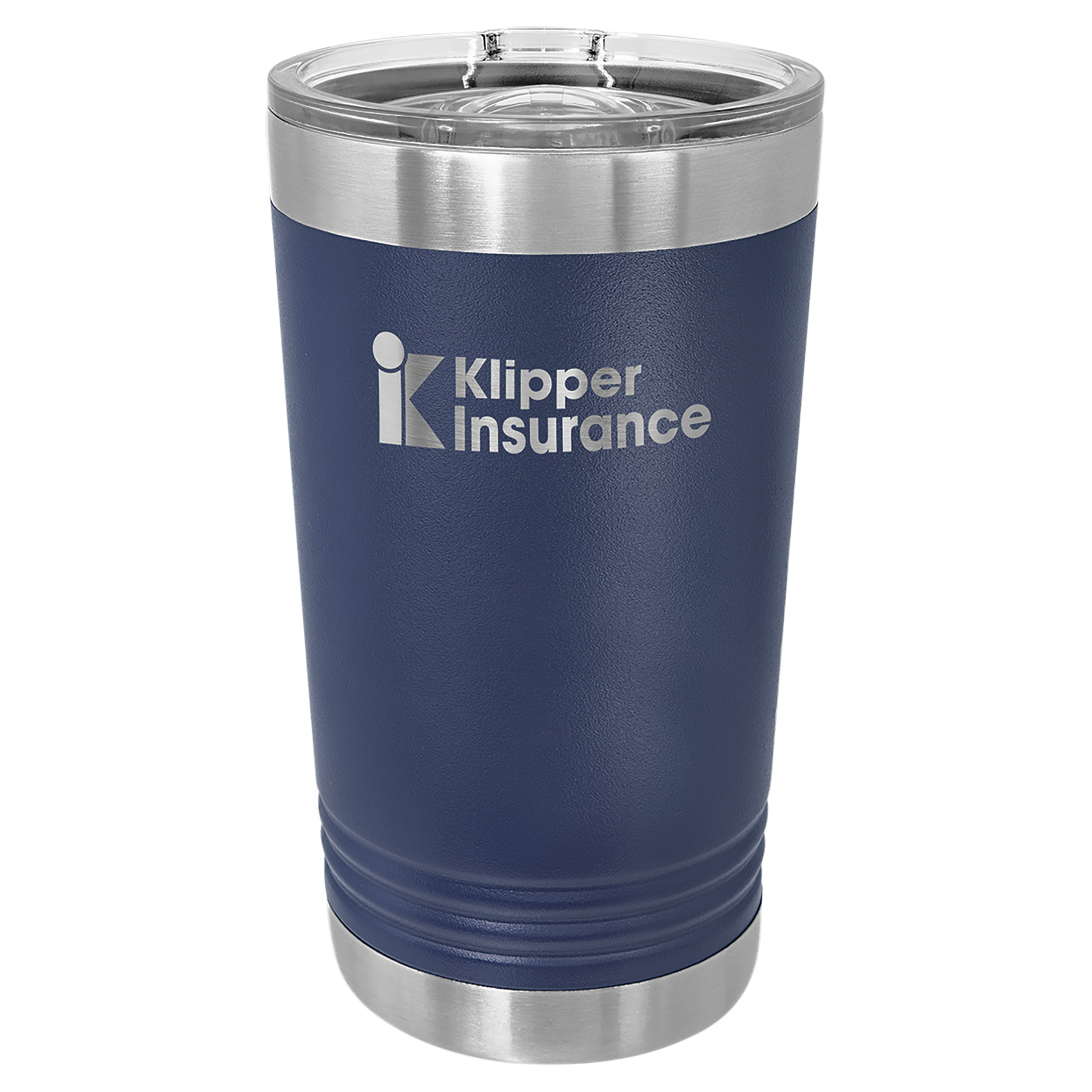 Navy Blue 16 oz Vacuum Insulated Pint with Slider Lid - Personalized