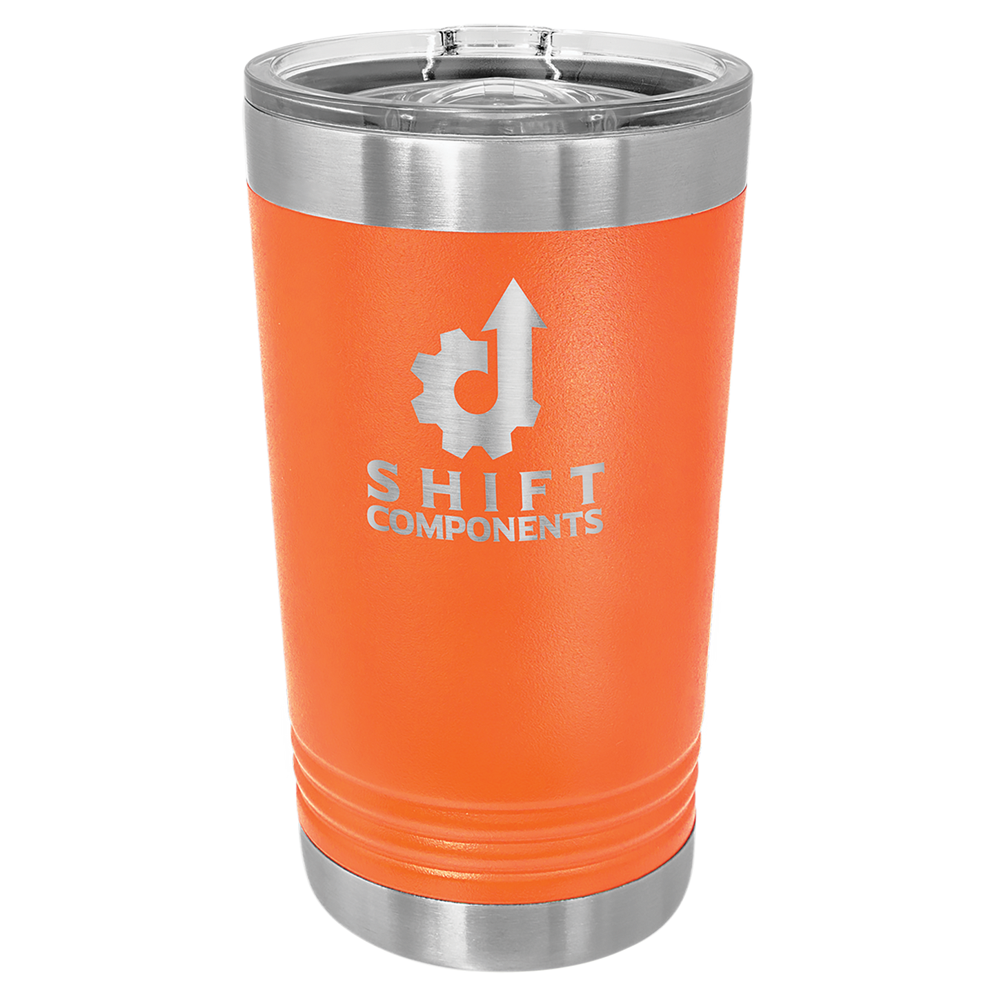 Orange 16 oz Vacuum Insulated Pint with Slider Lid - Personalized