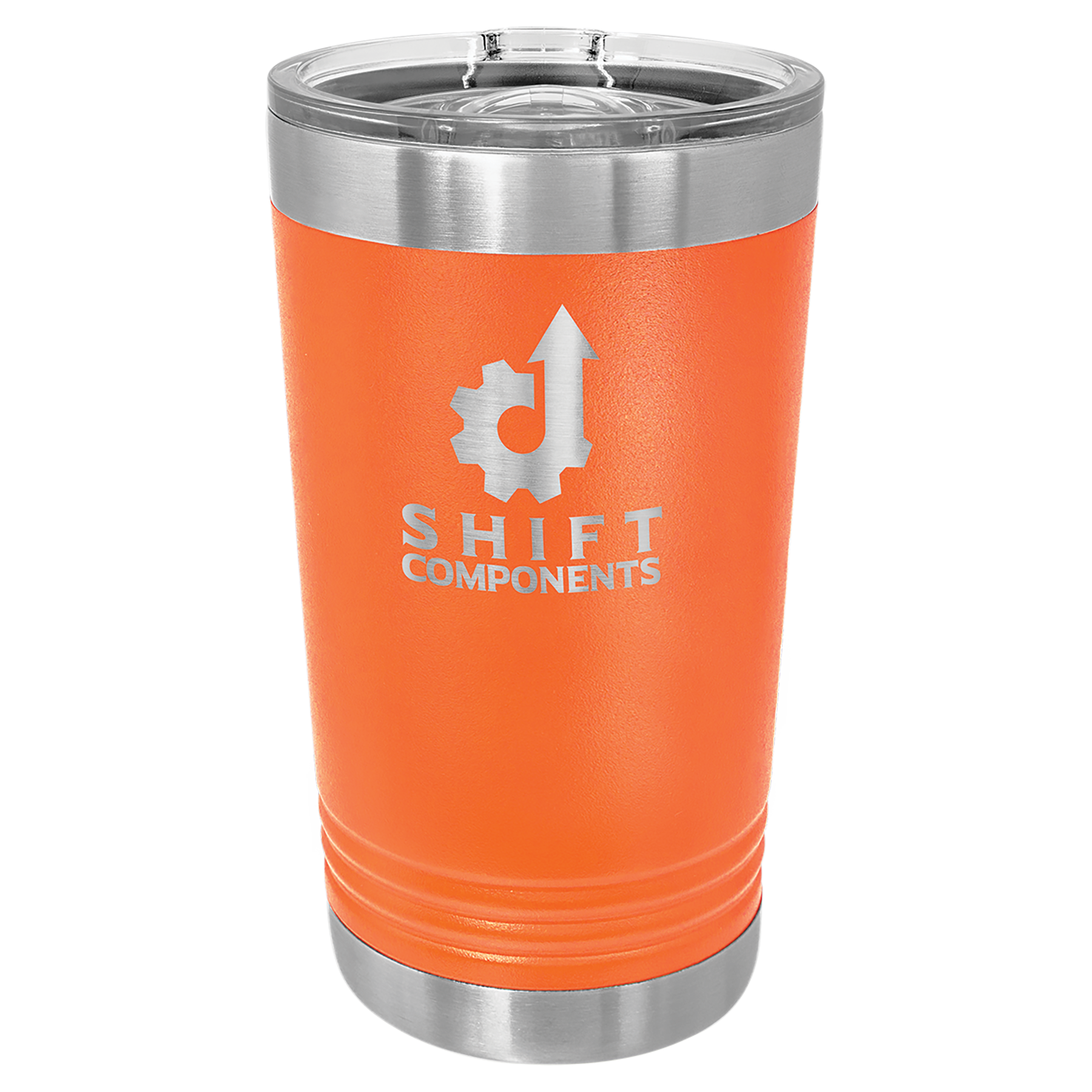 Orange 16 oz Vacuum Insulated Pint with Slider Lid - Personalized