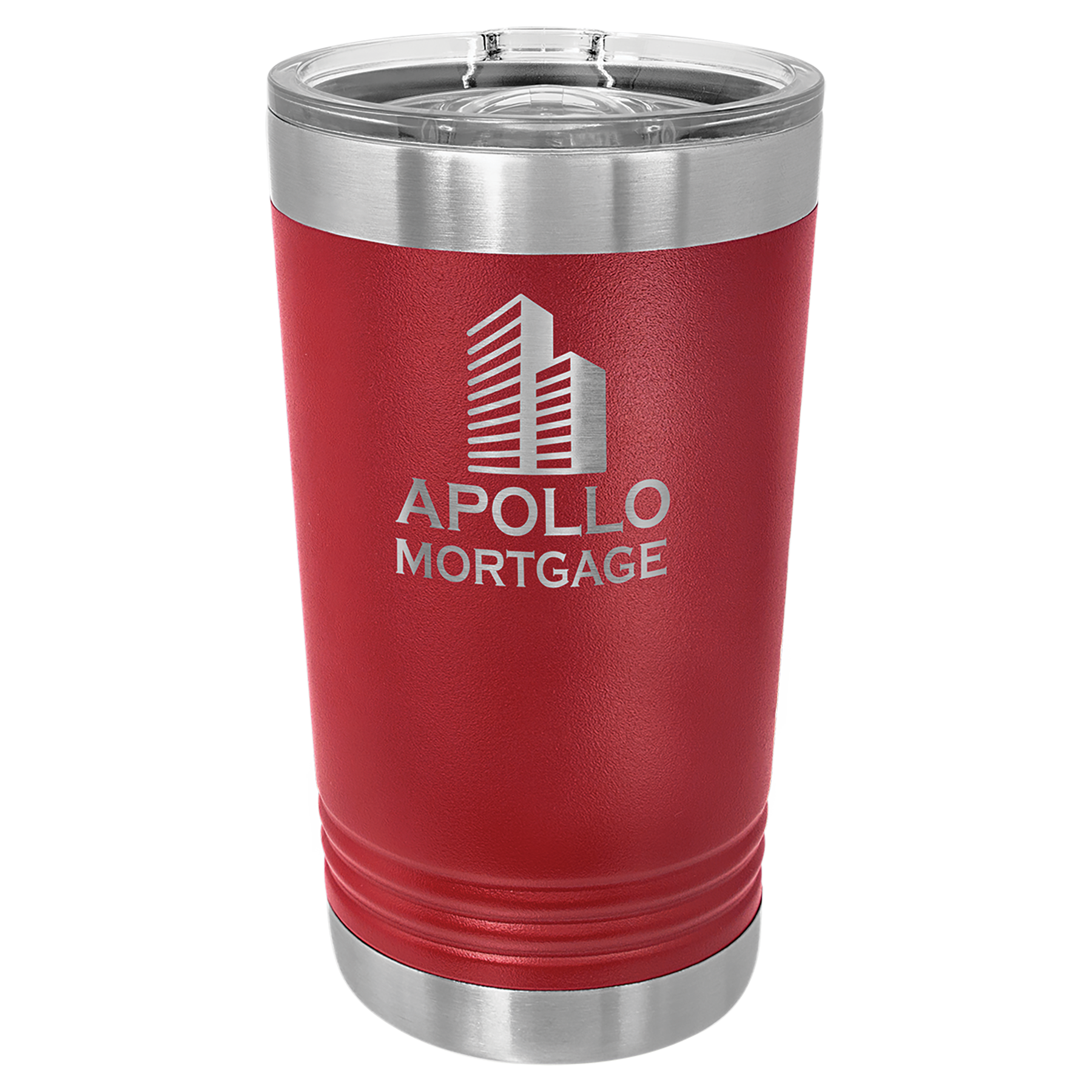 Maroon 16 oz Vacuum Insulated Pint with Slider Lid - Personalized