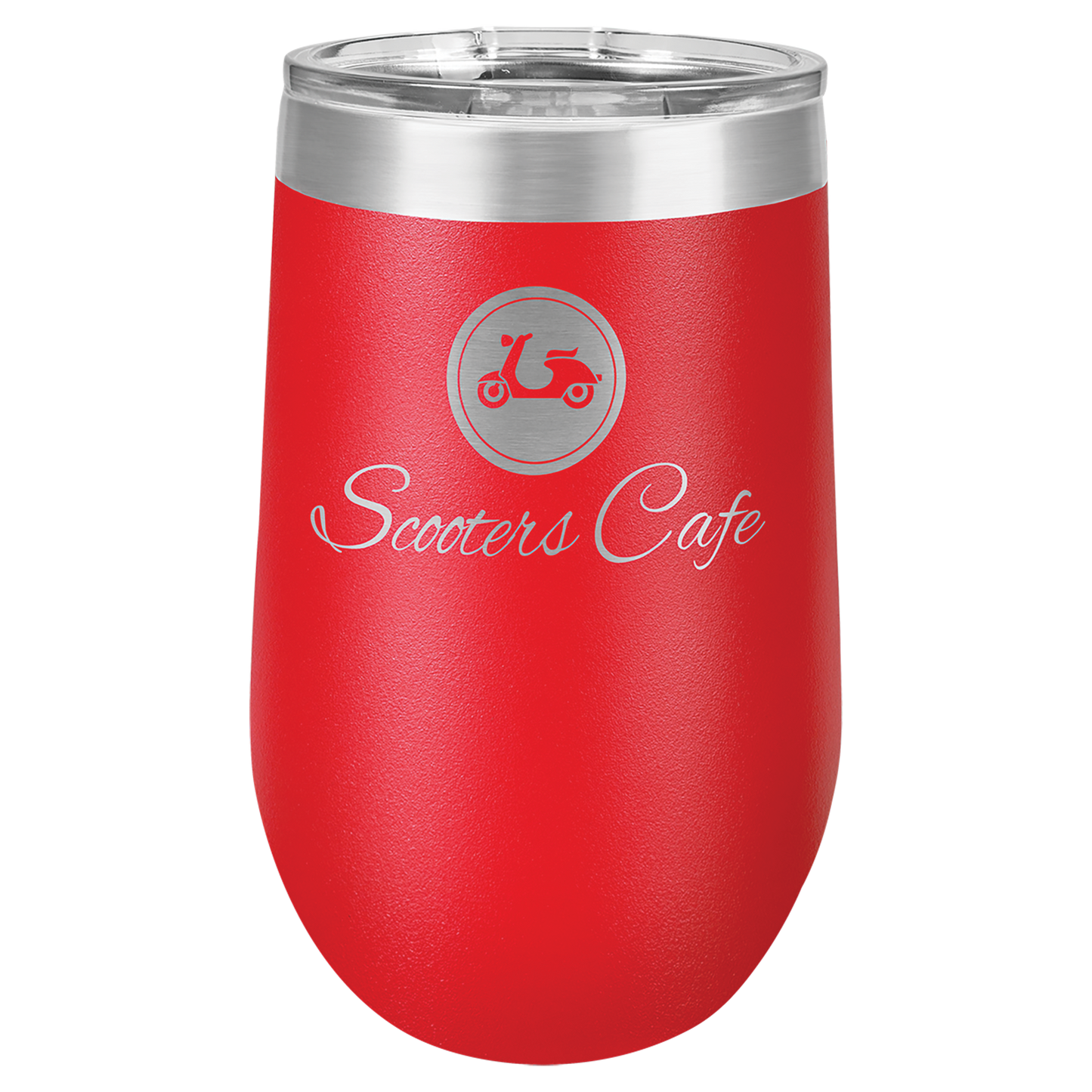 Red 16 oz Stemless Wine Tumblers - Personalized