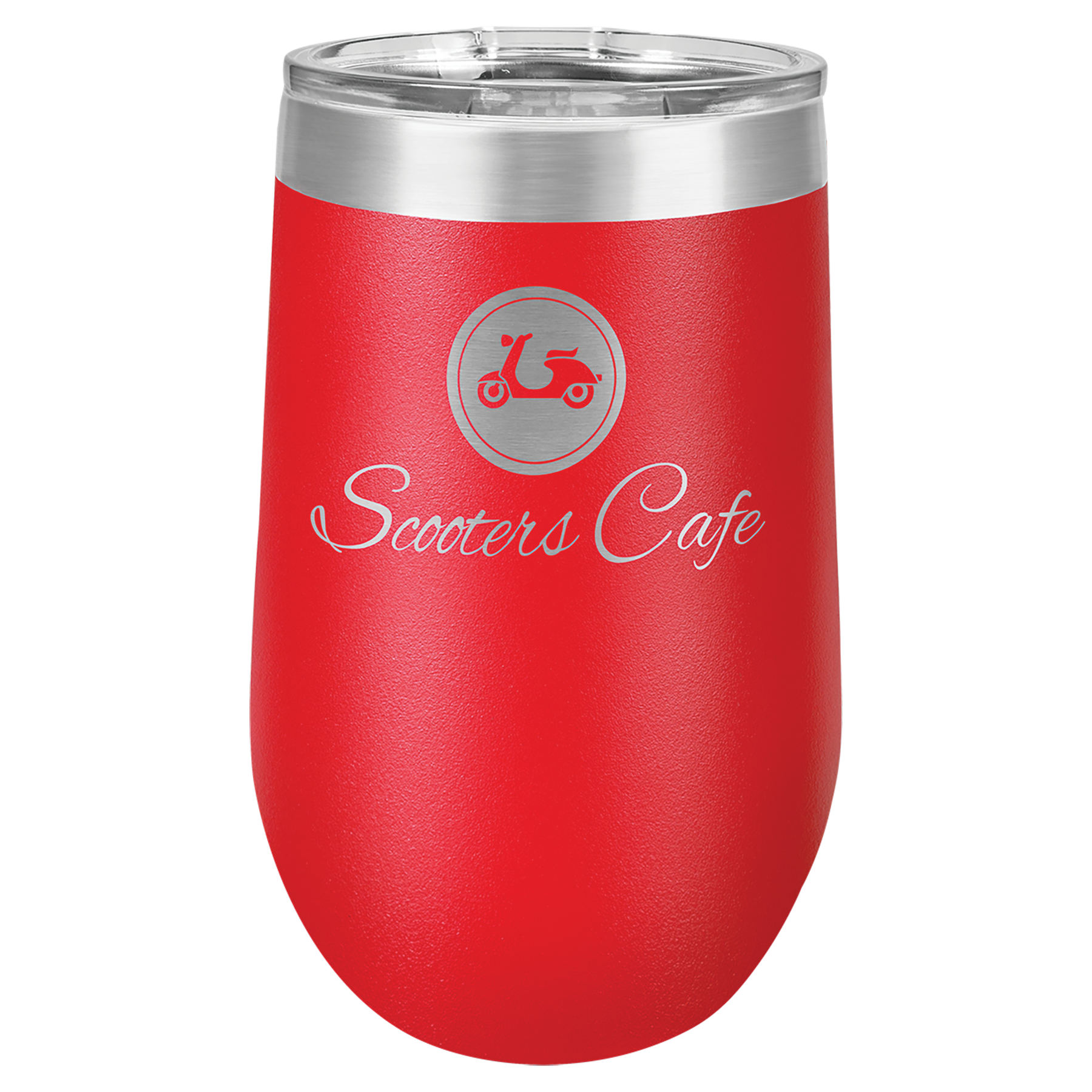 Red 16 oz Stemless Wine Tumblers - Personalized