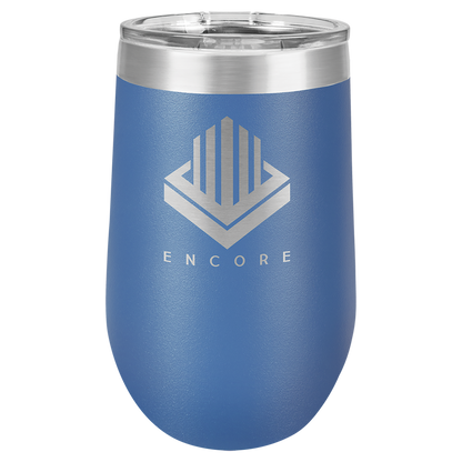 Royal Blue 16 oz Stemless Wine Tumblers - Personalized