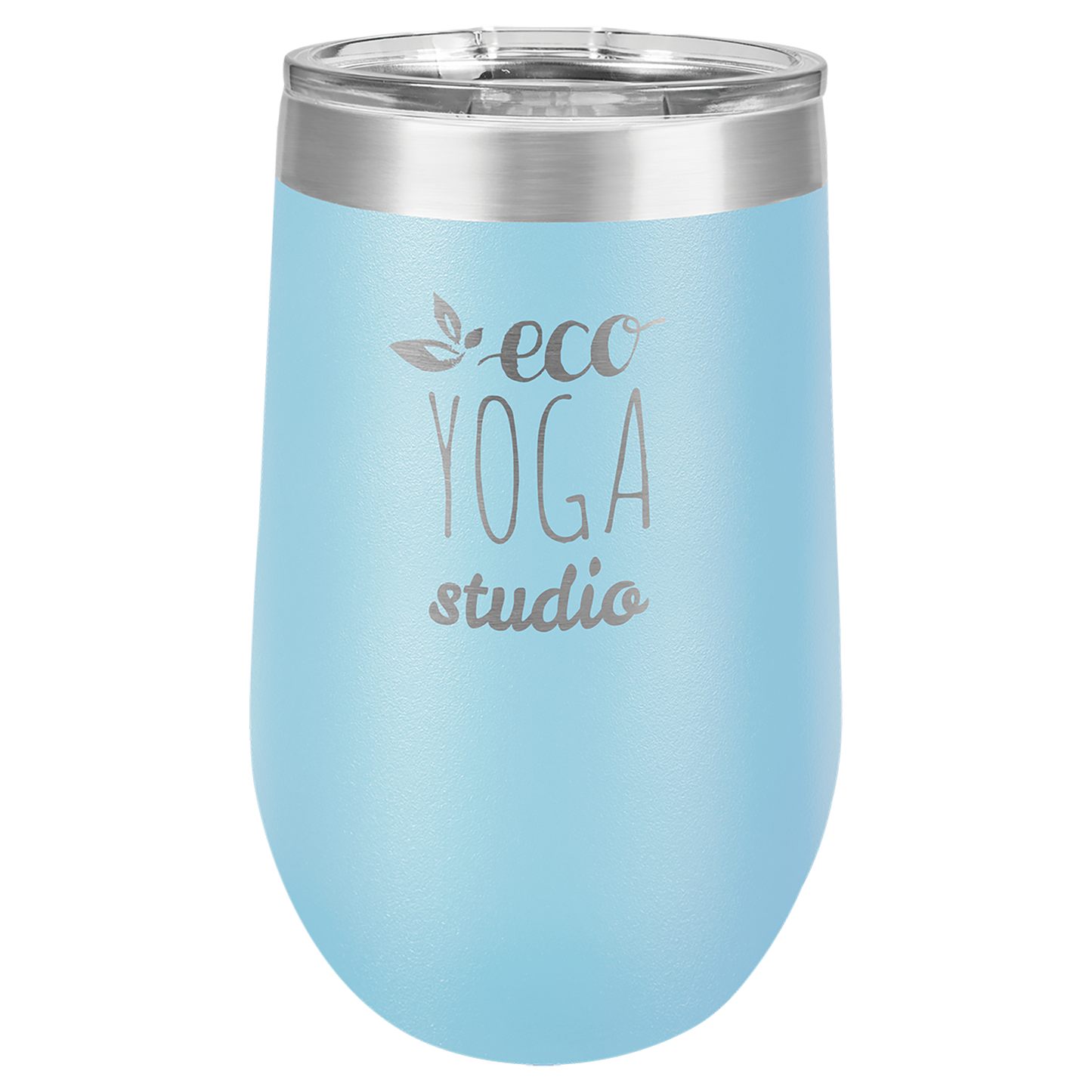 Light Blue 16 oz Stemless Wine Tumblers - Personalized