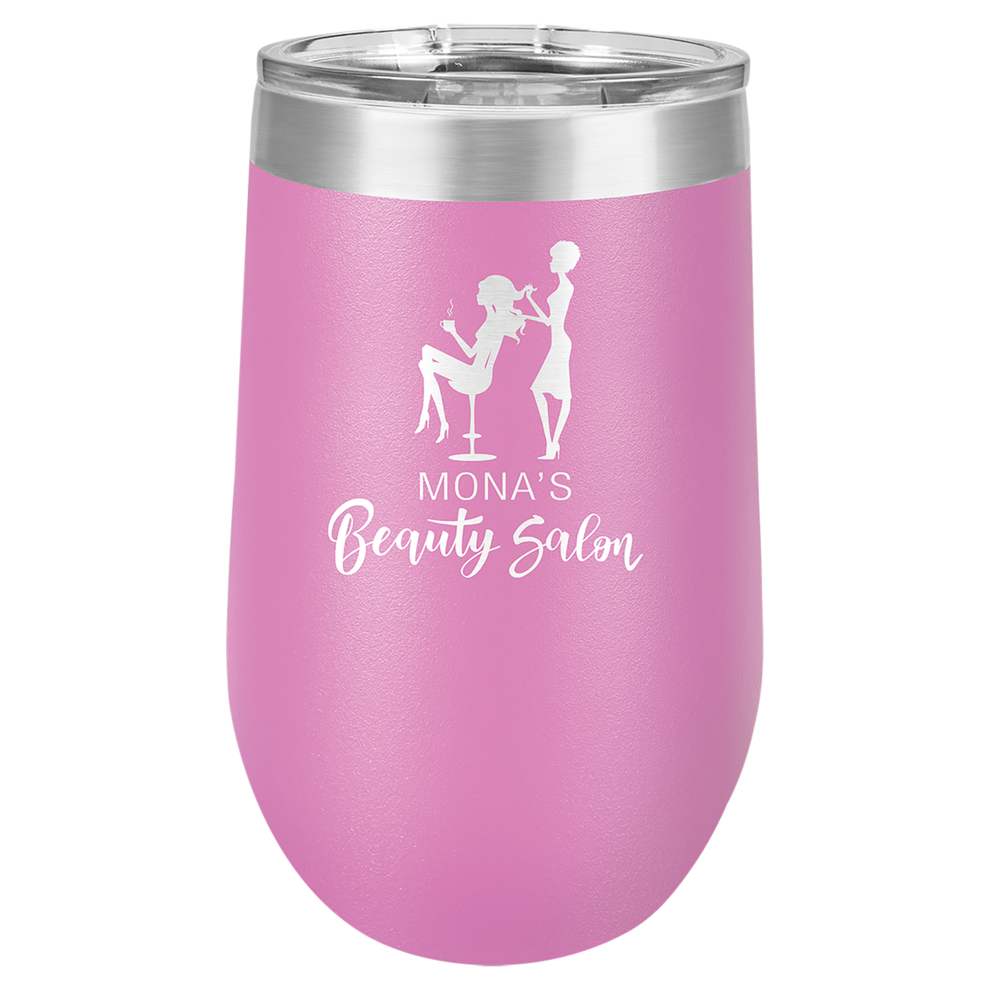 Light Purple 16 oz Stemless Wine Tumblers - Personalized