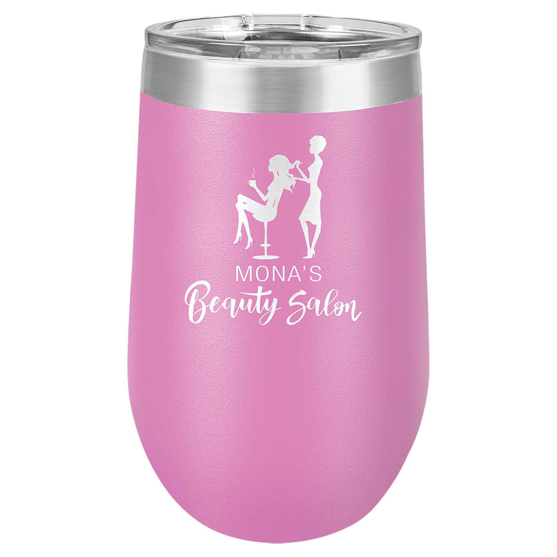 Light Purple 16 oz Stemless Wine Tumblers - Personalized