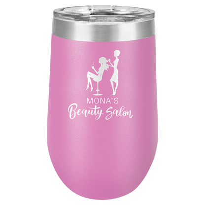 Light Purple 16 oz Stemless Wine Tumblers - Personalized