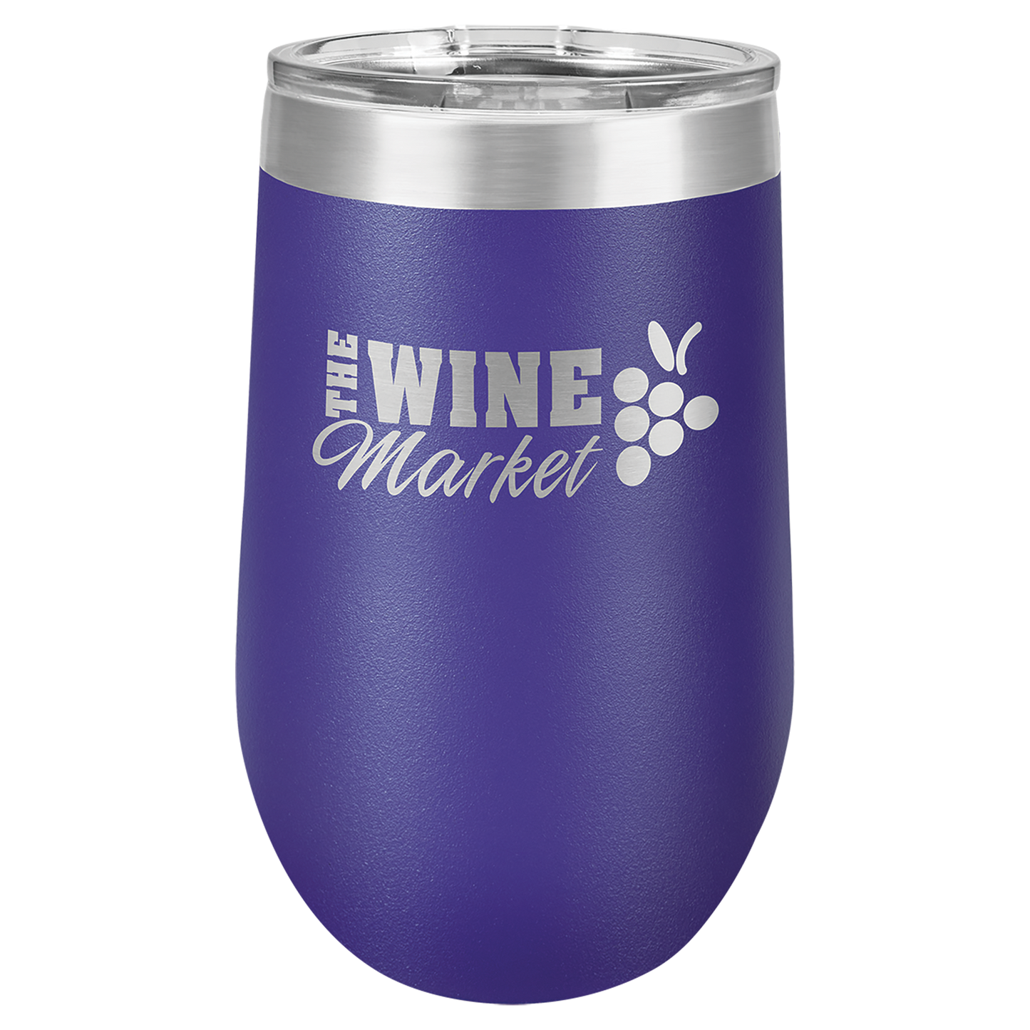 Purple 16 oz Stemless Wine Tumblers - Personalized