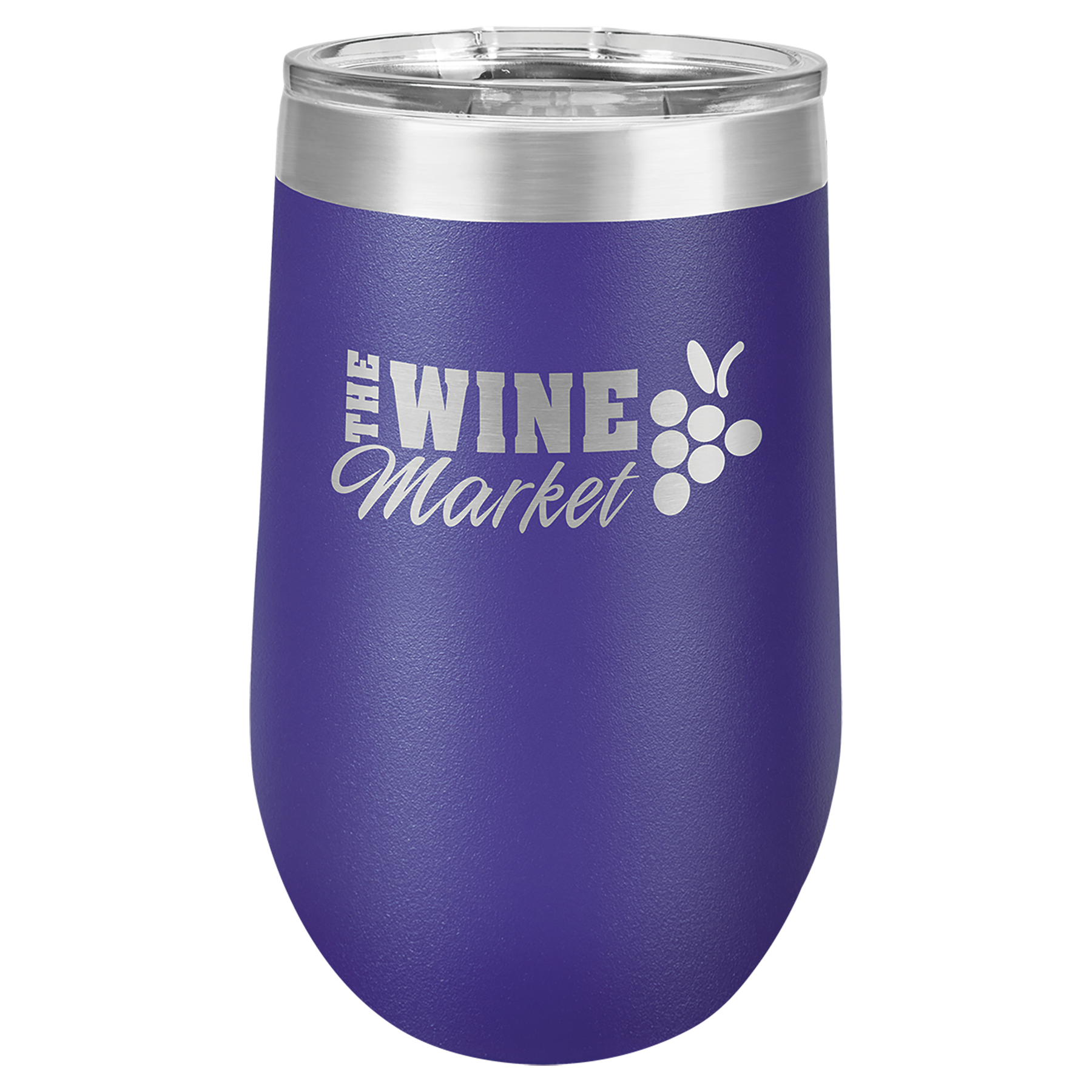 Purple 16 oz Stemless Wine Tumblers - Personalized