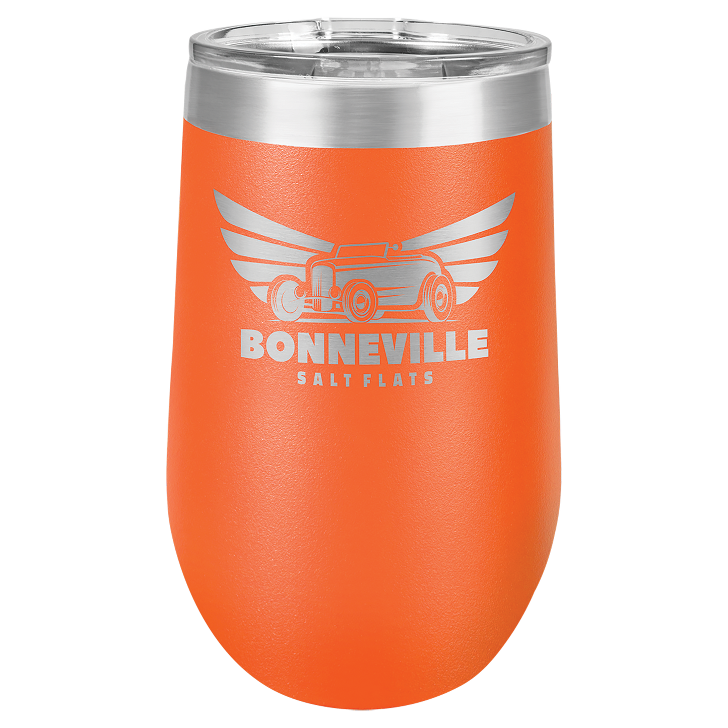 Orange 16 oz Stemless Wine Tumblers - Personalized