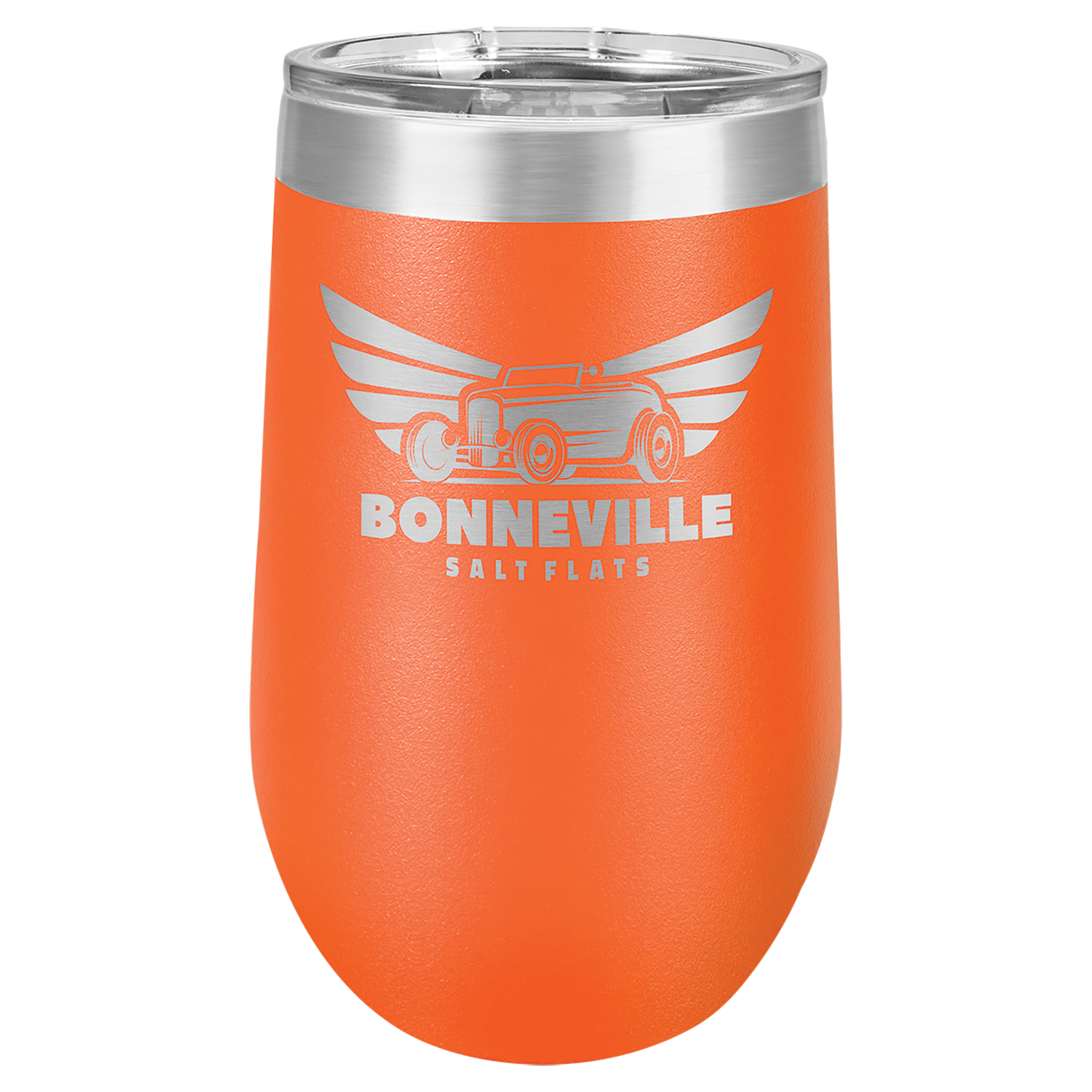 Orange 16 oz Stemless Wine Tumblers - Personalized