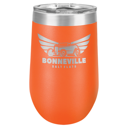Orange 16 oz Stemless Wine Tumblers - Personalized