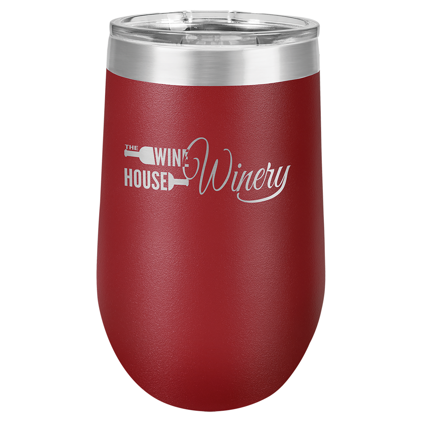 Maroon 16 oz Stemless Wine Tumblers - Personalized
