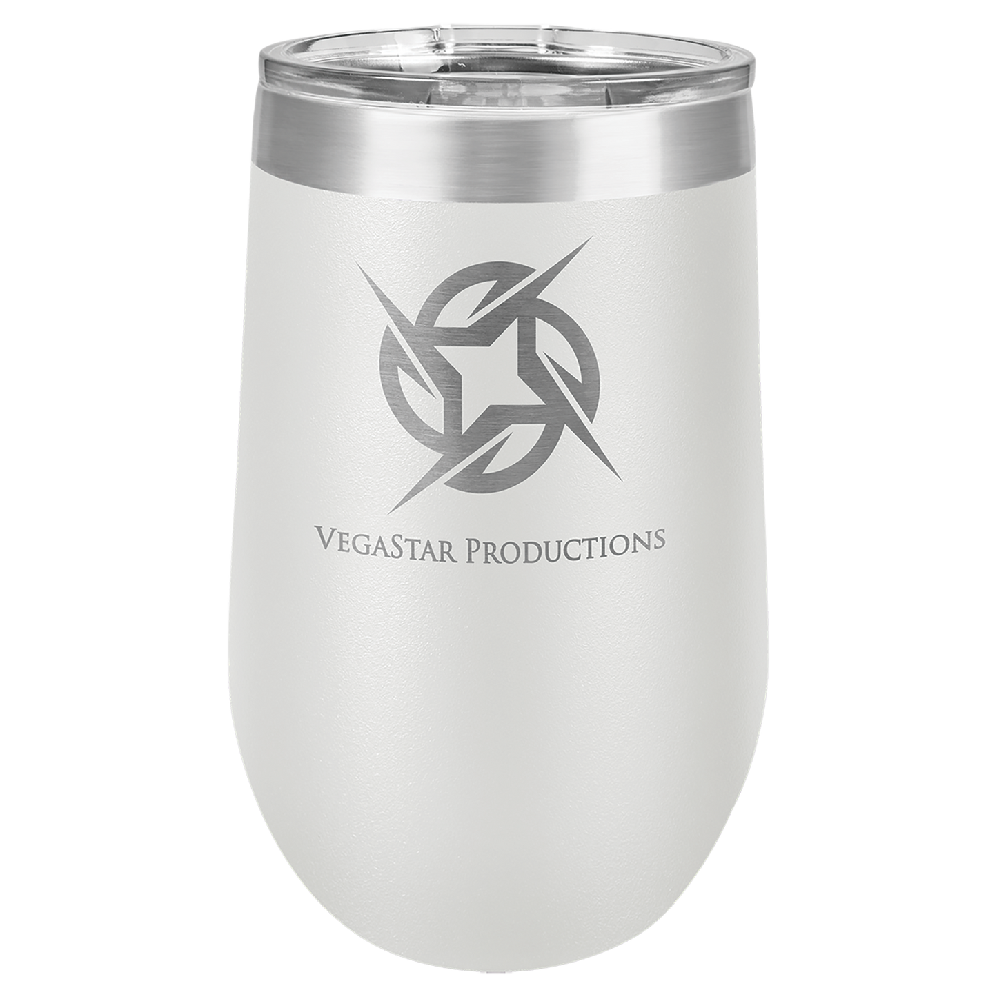 White 16 oz Stemless Wine Tumblers - Personalized