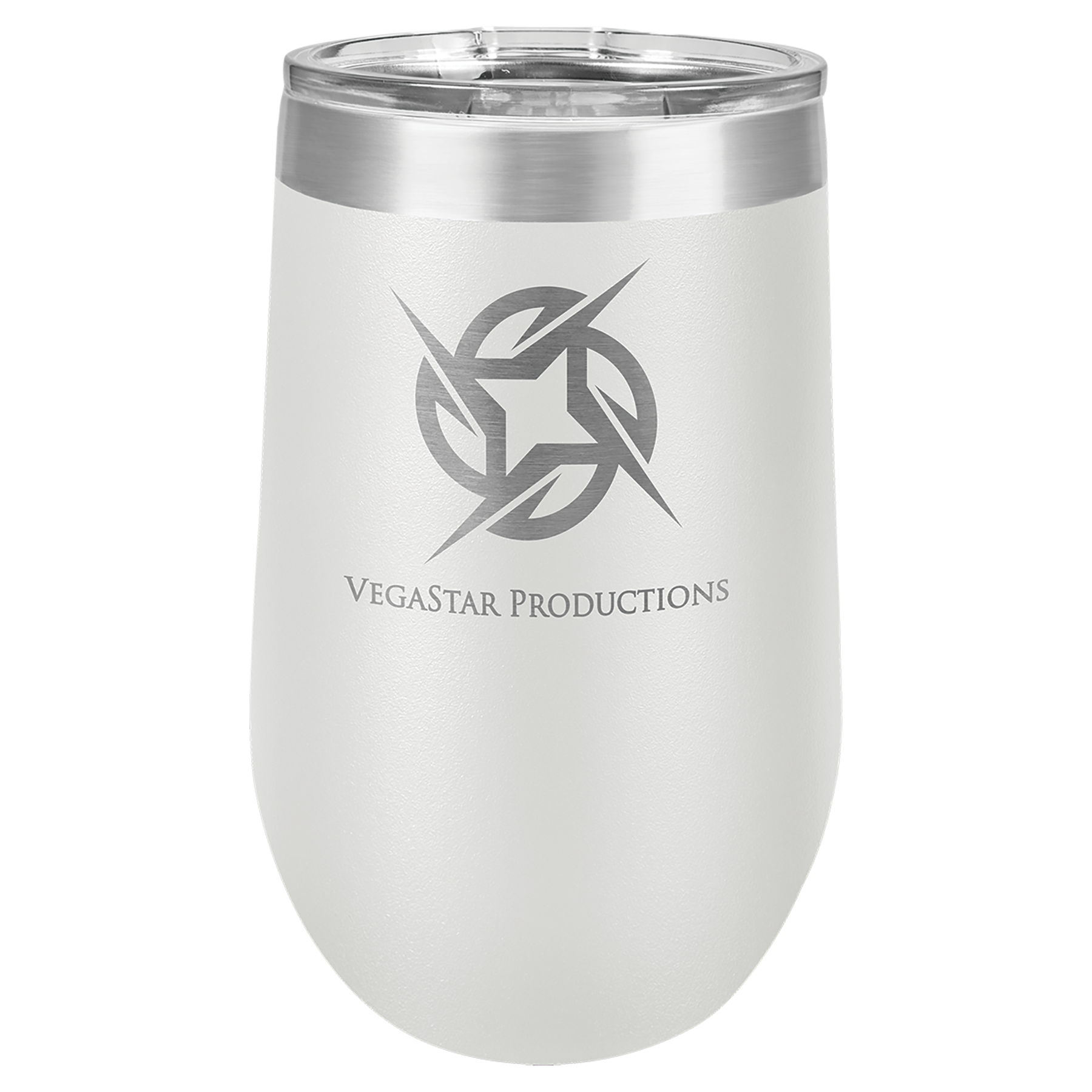 White 16 oz Stemless Wine Tumblers - Personalized