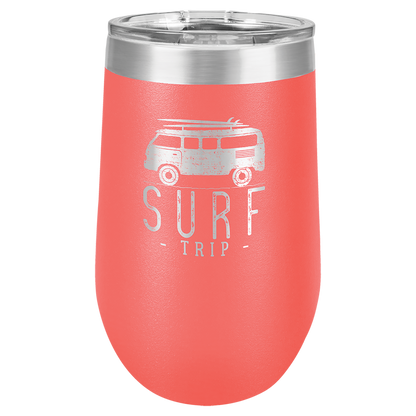 Coral 16 oz Stemless Wine Tumblers - Personalized