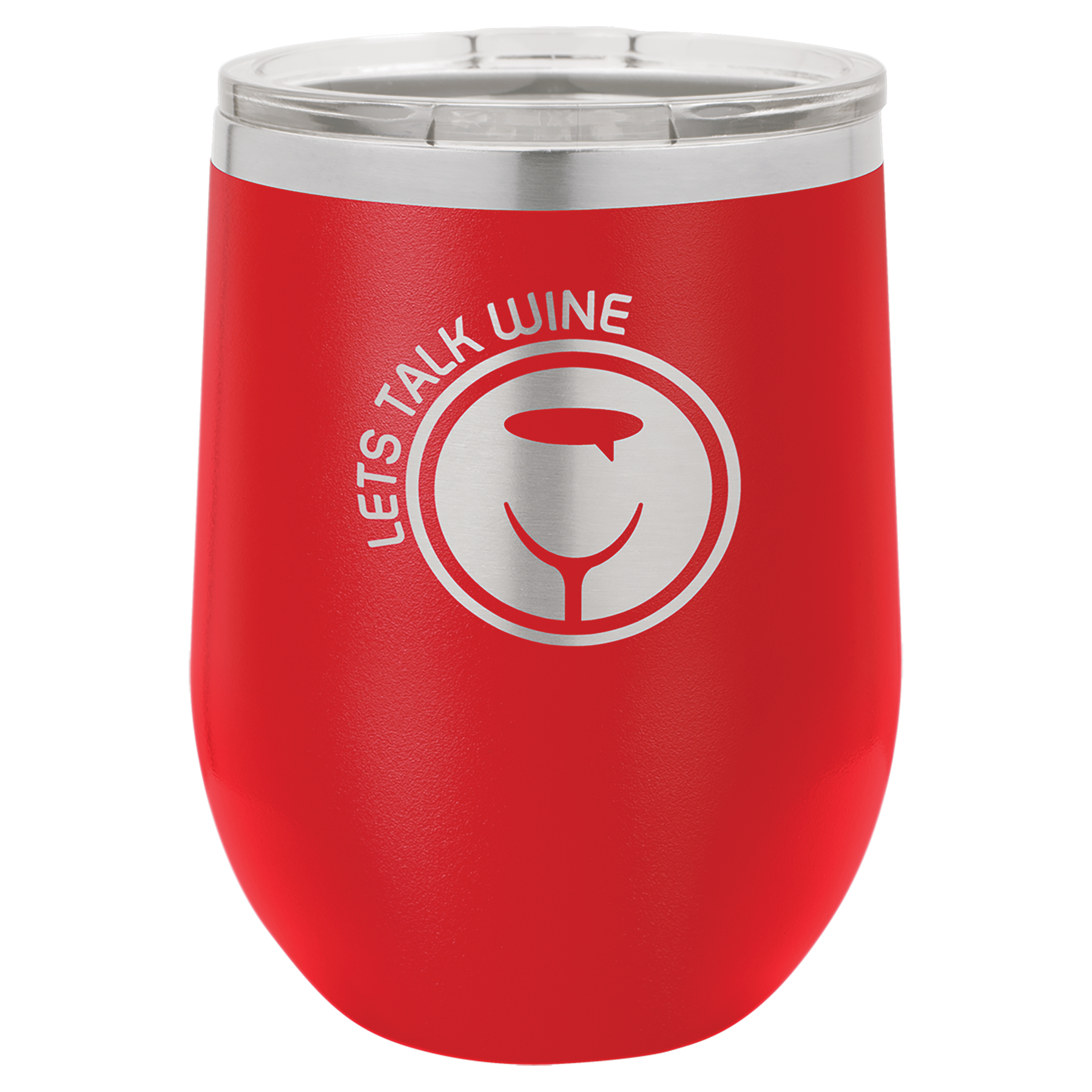 Red 12 oz Stemless Wine Tumbers - Personalized