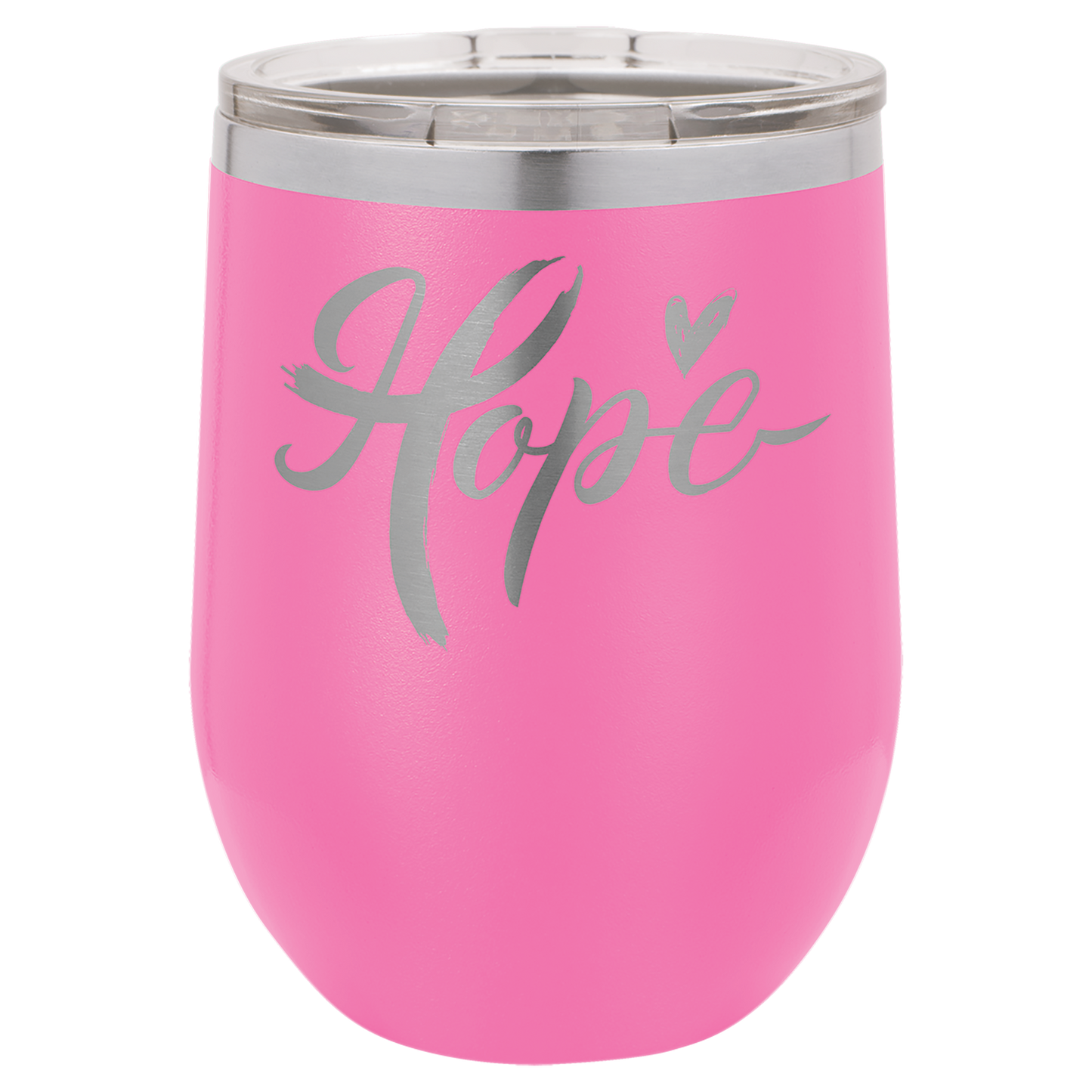 Pink 12 oz Stemless Wine Tumbers - Personalized