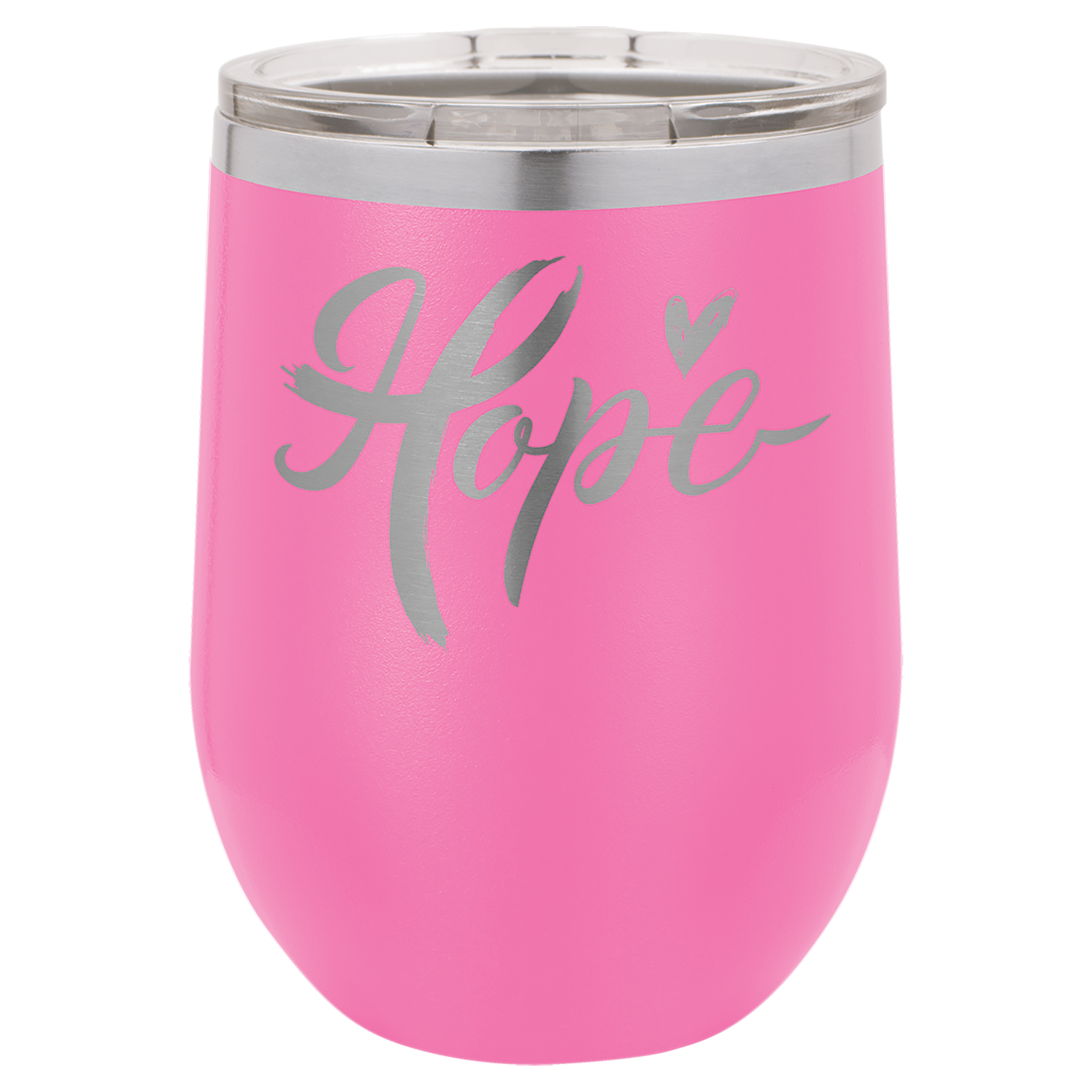 Pink 12 oz Stemless Wine Tumbers - Personalized