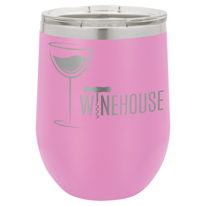 Light Purple 12 oz Stemless Wine Tumbers - Personalized